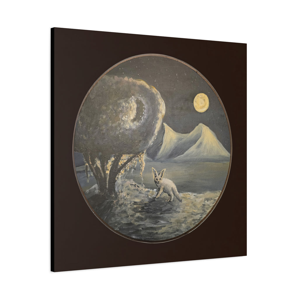 silence / Moonlit Fennoc Fox Canvas Print