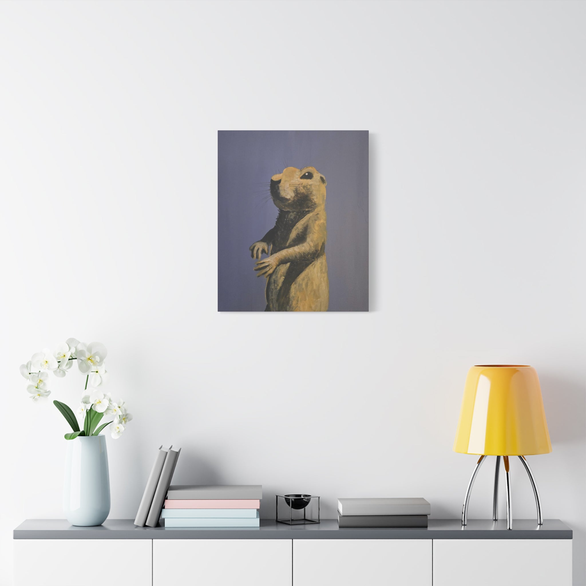 just for fun / Prairie Dog Portrait (Tan) Canvas Print