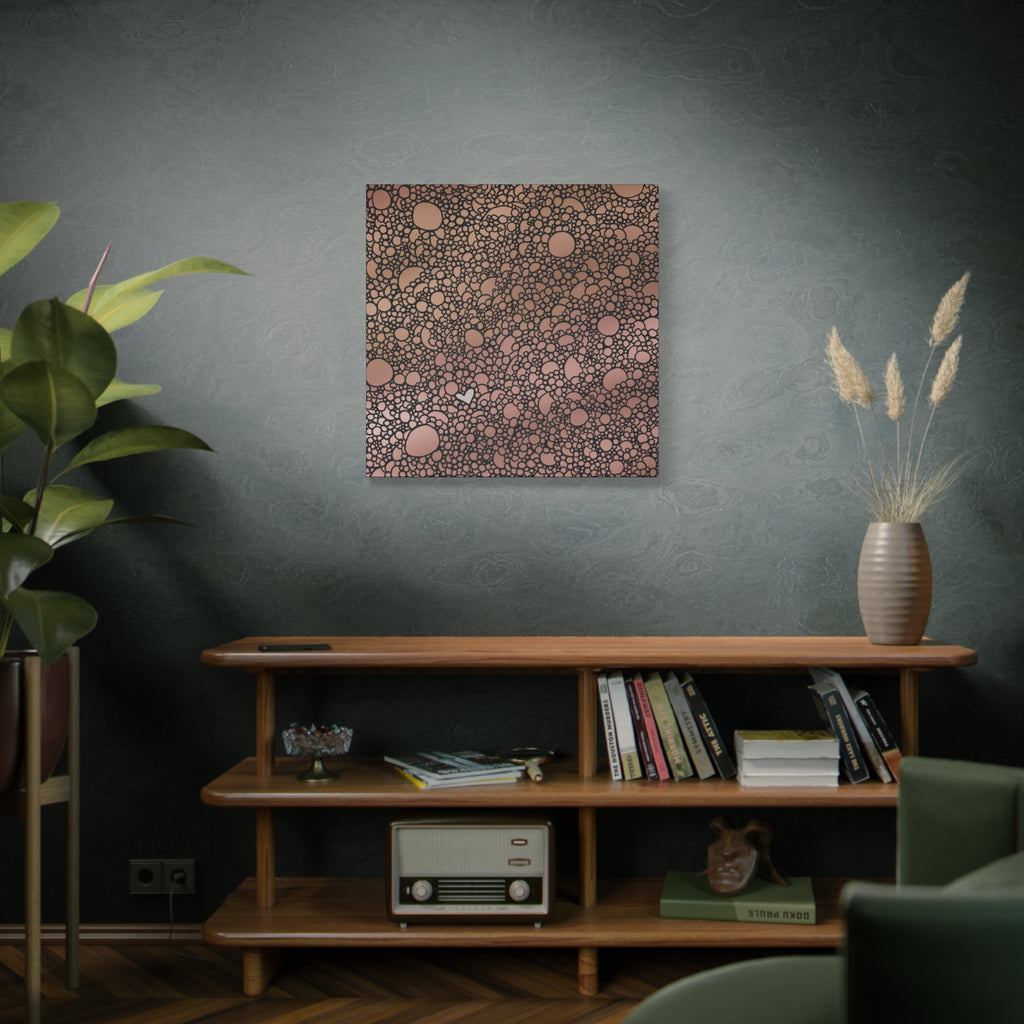 bubbles / Abstract Brown Bubbles Canvas Print