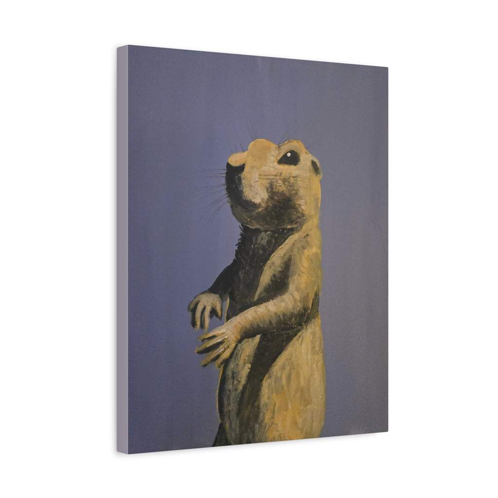 just for fun / Prairie Dog Portrait (Tan) Canvas Print