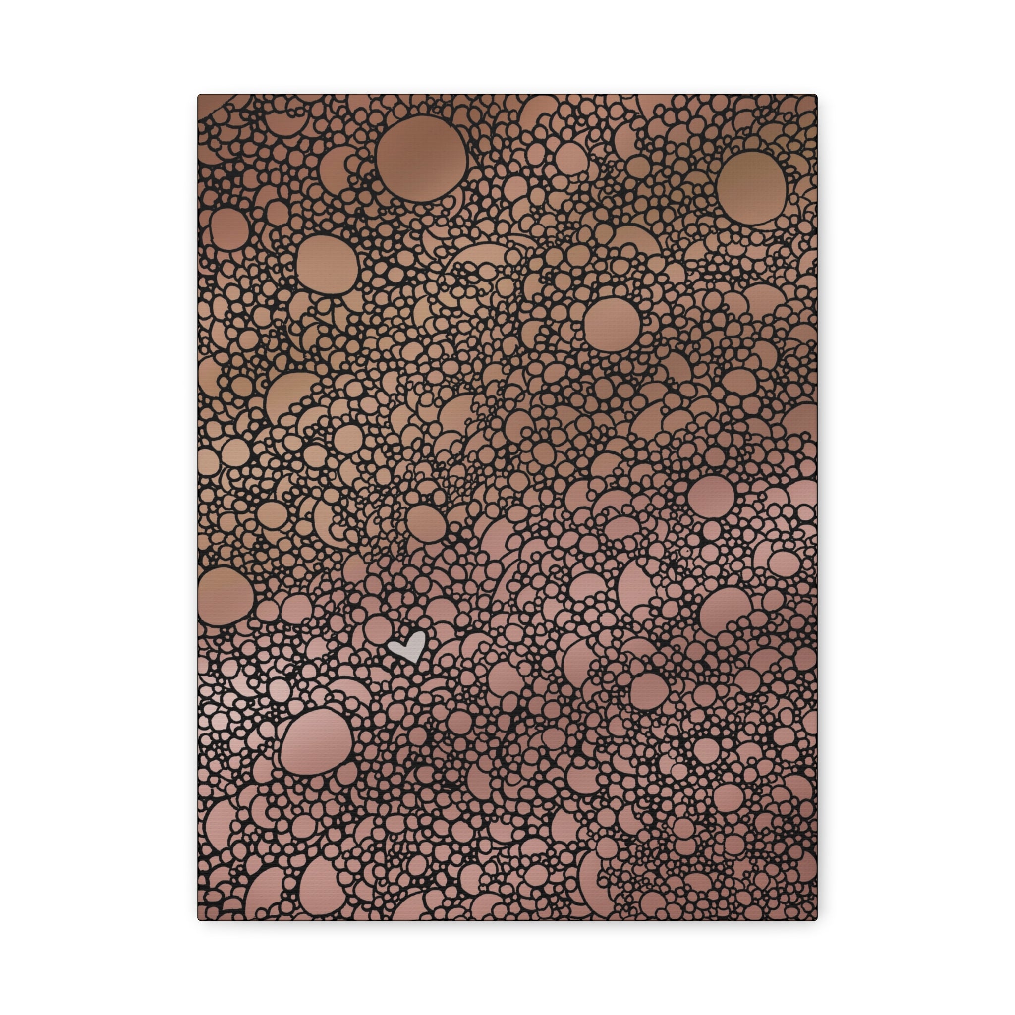 bubbles / Abstract Brown Bubbles Canvas Print