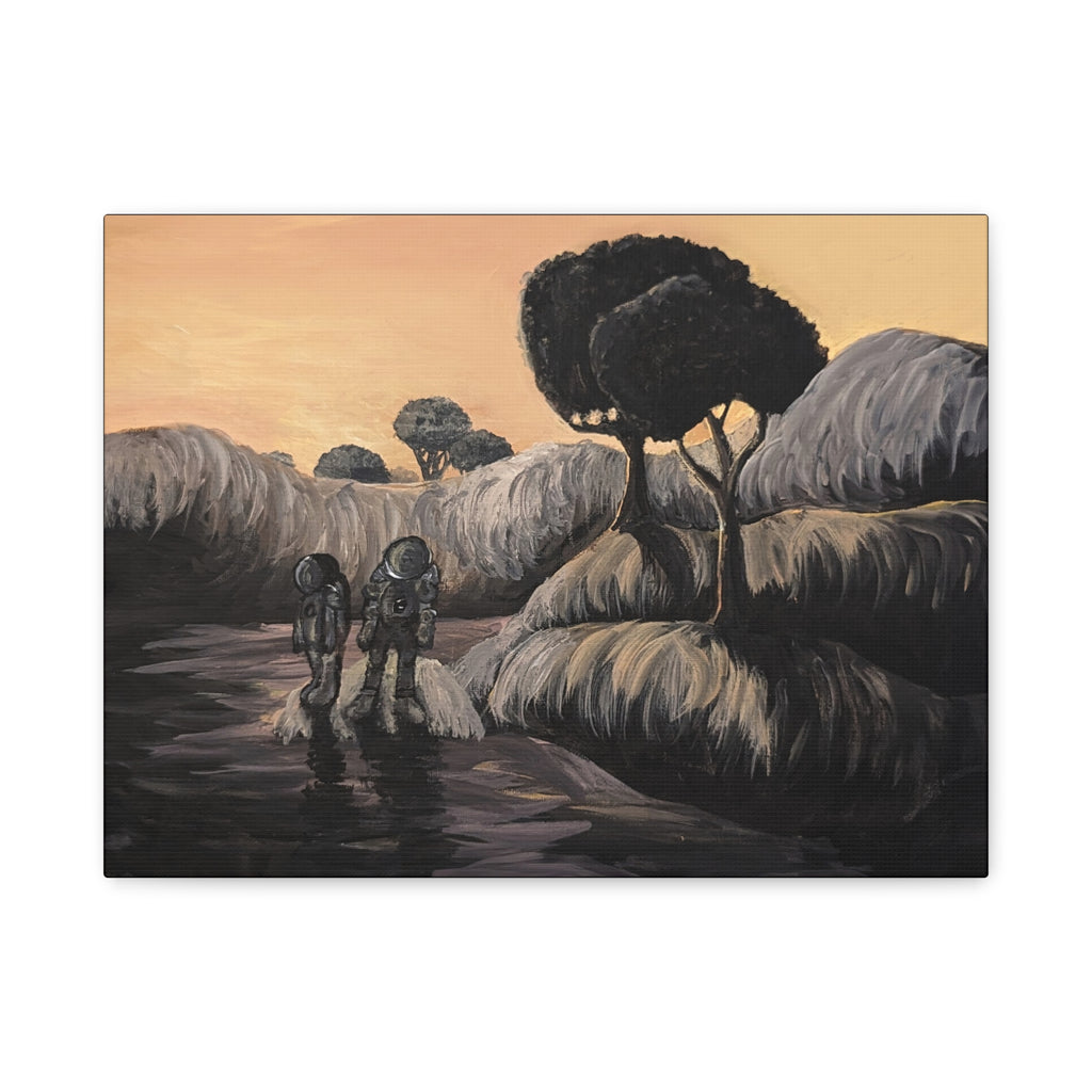 explorers / Astronauts on an Earth-Like Planet Canvas Print