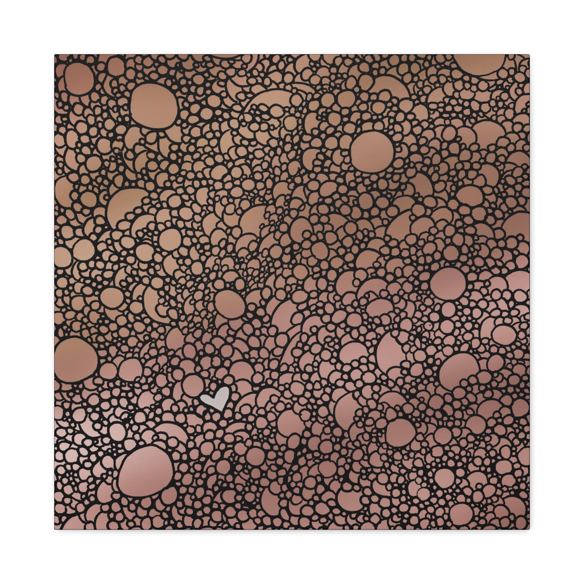 bubbles / Abstract Brown Bubbles Canvas Print