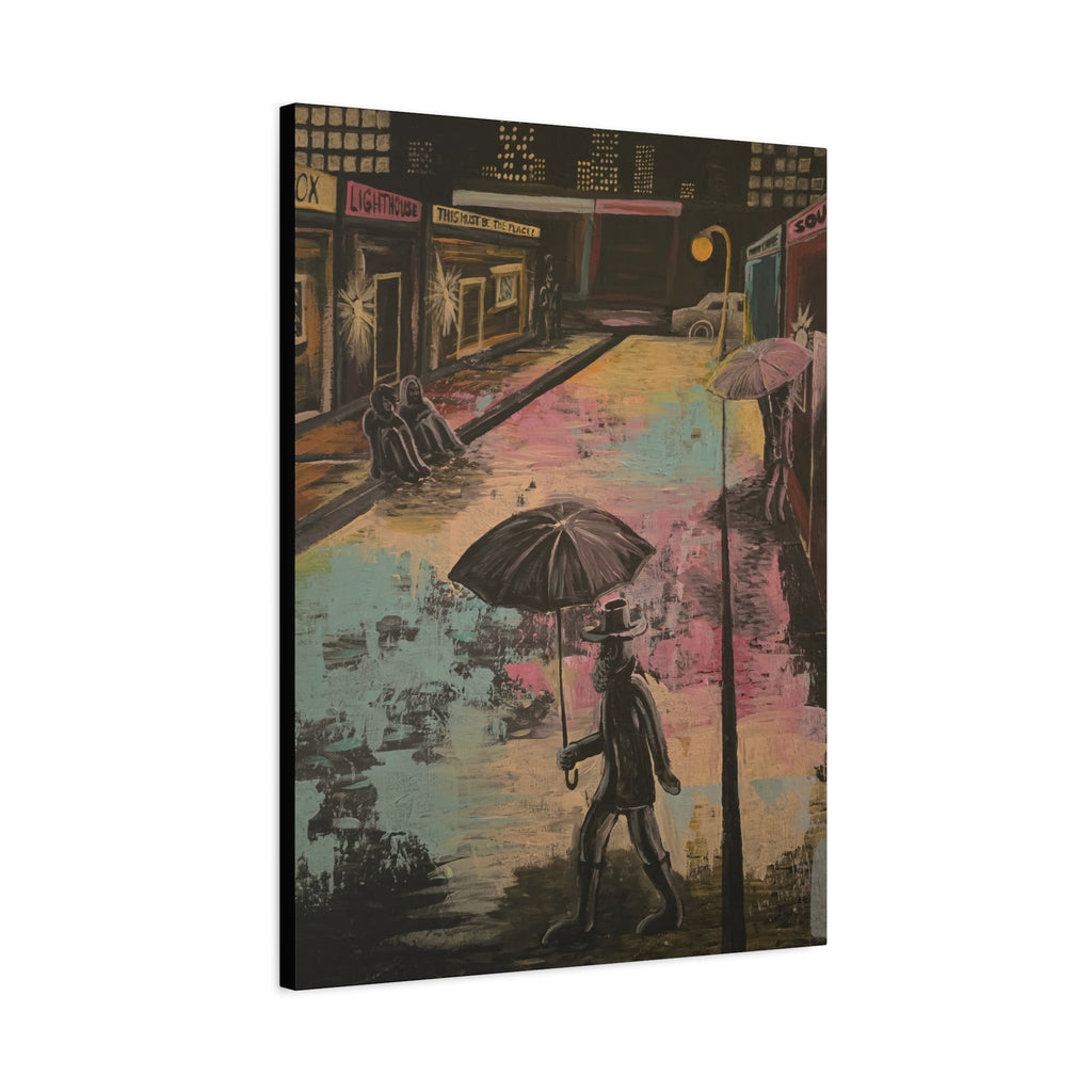 i'm going to see neon lights / Neon Cityscape Canvas Print