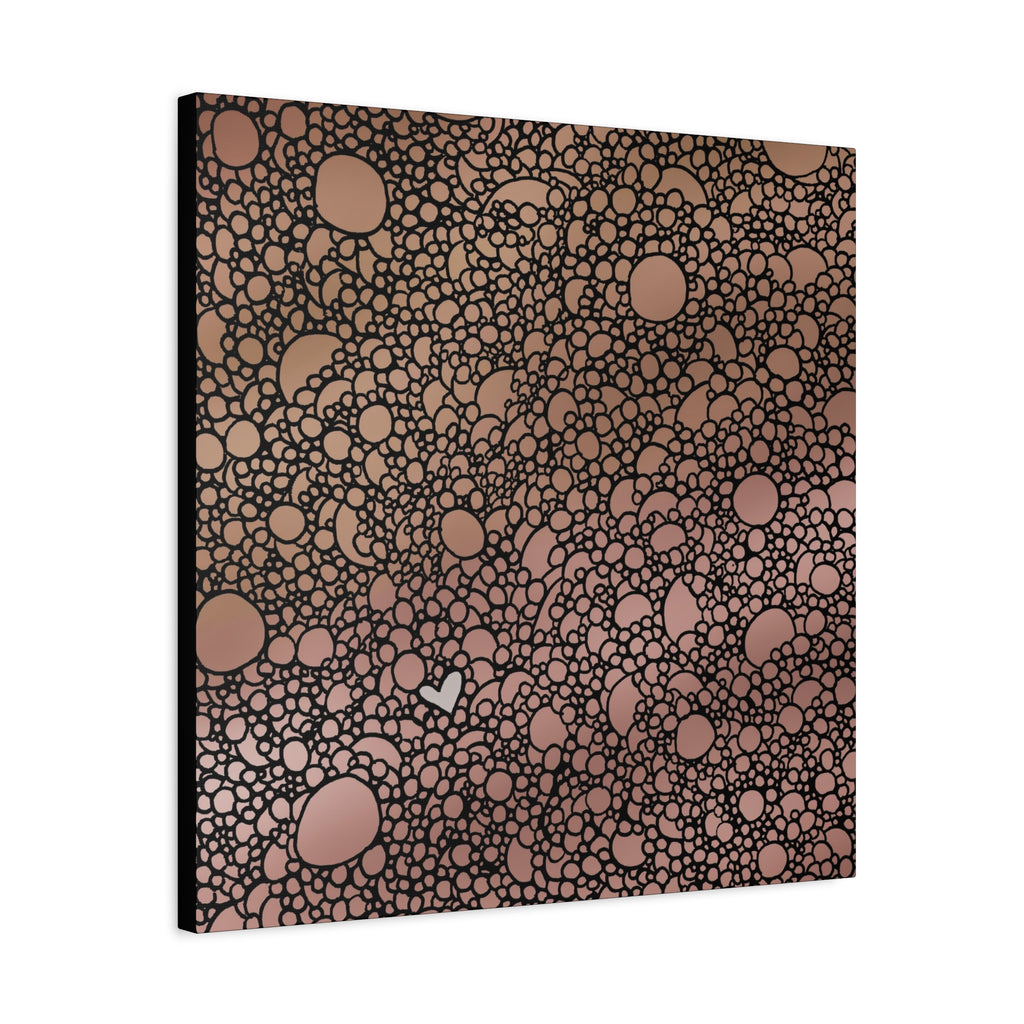 bubbles / Abstract Brown Bubbles Canvas Print