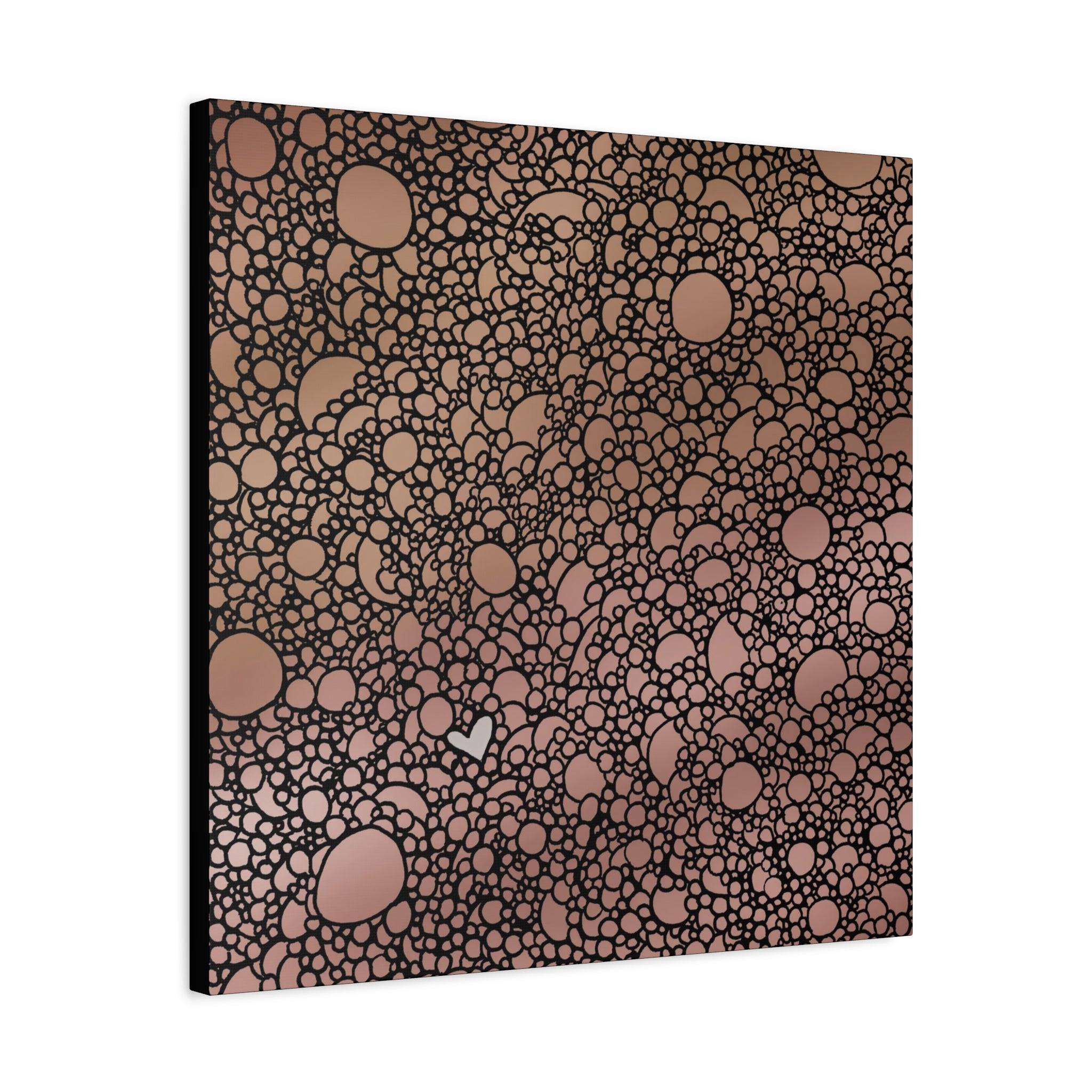 bubbles / Abstract Brown Bubbles Canvas Print