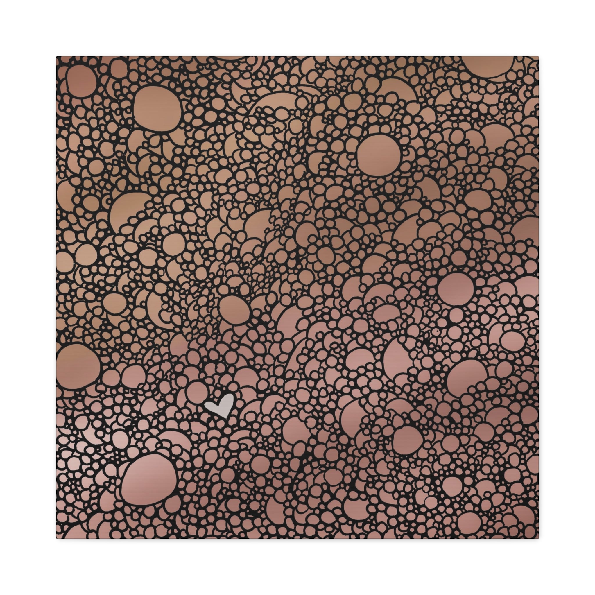 bubbles / Abstract Brown Bubbles Canvas Print