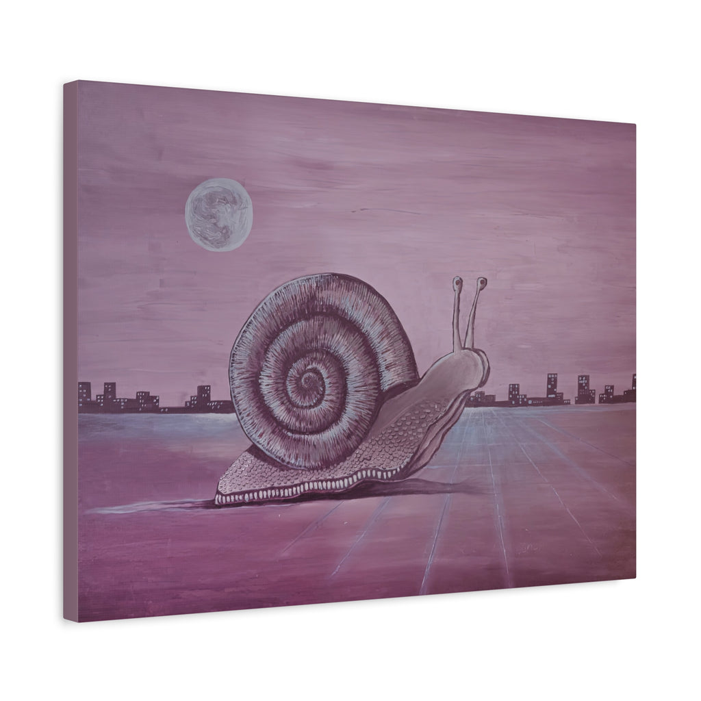 Snail (Pink) Canvas Print