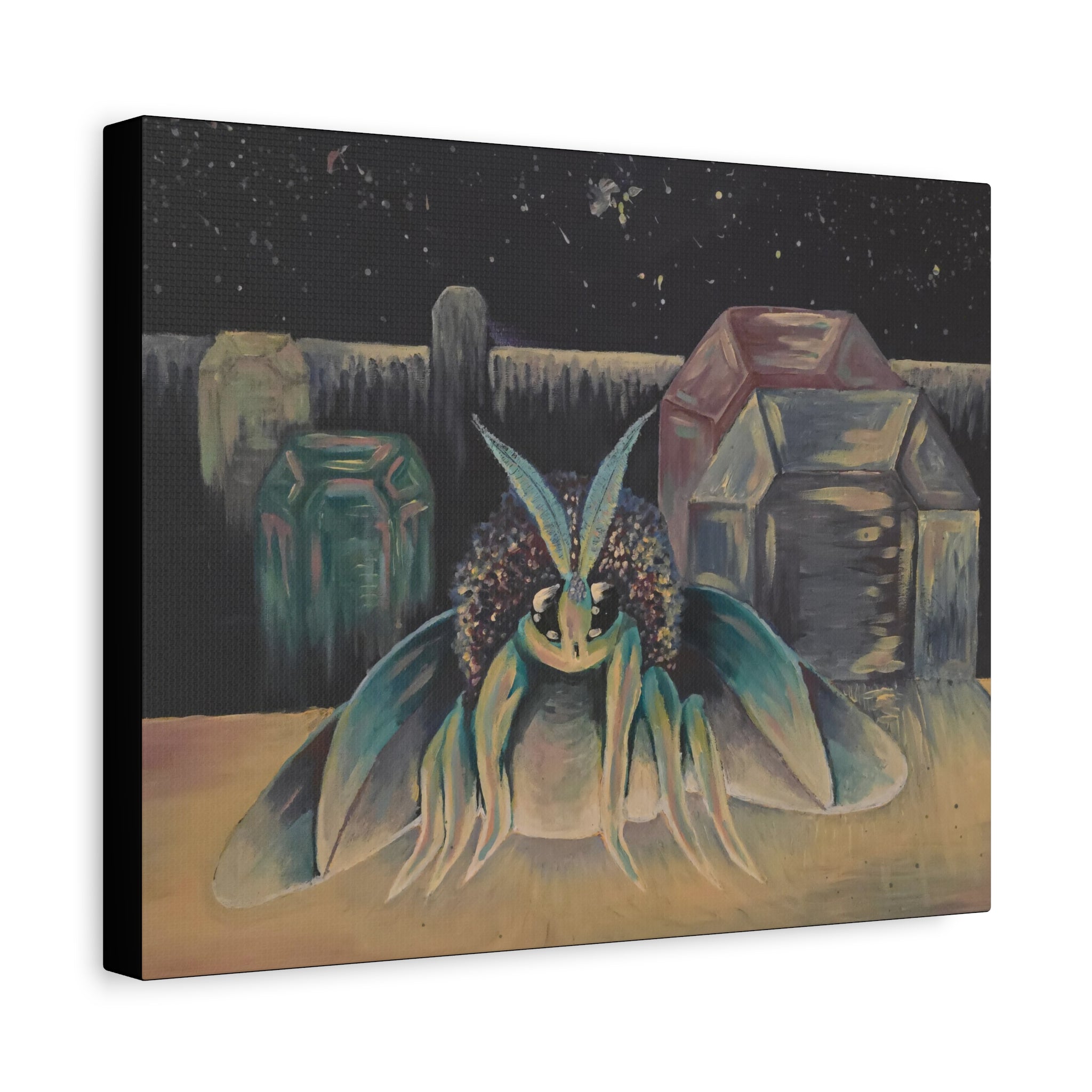 nightscape / Poodle Moth Nightscape Canvas Print