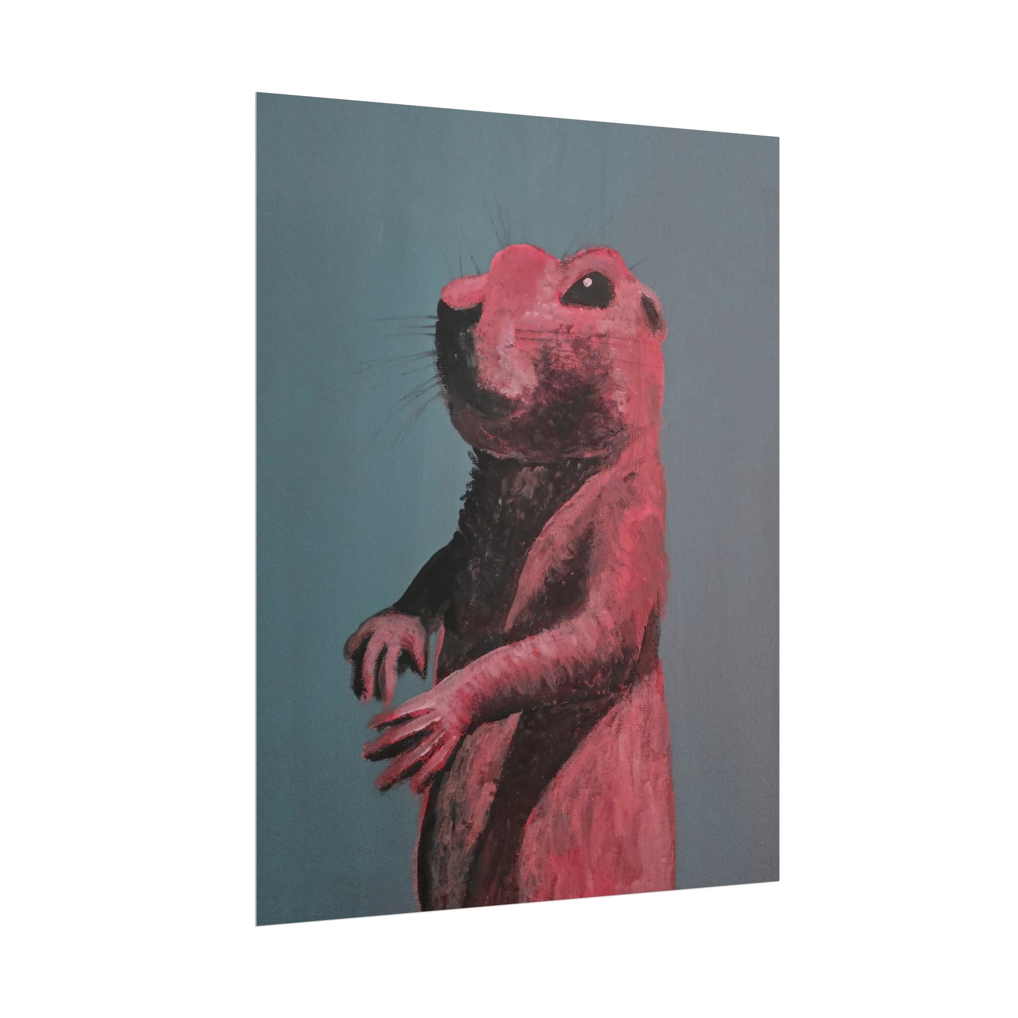 Prairie Dog Portrait Art Poster