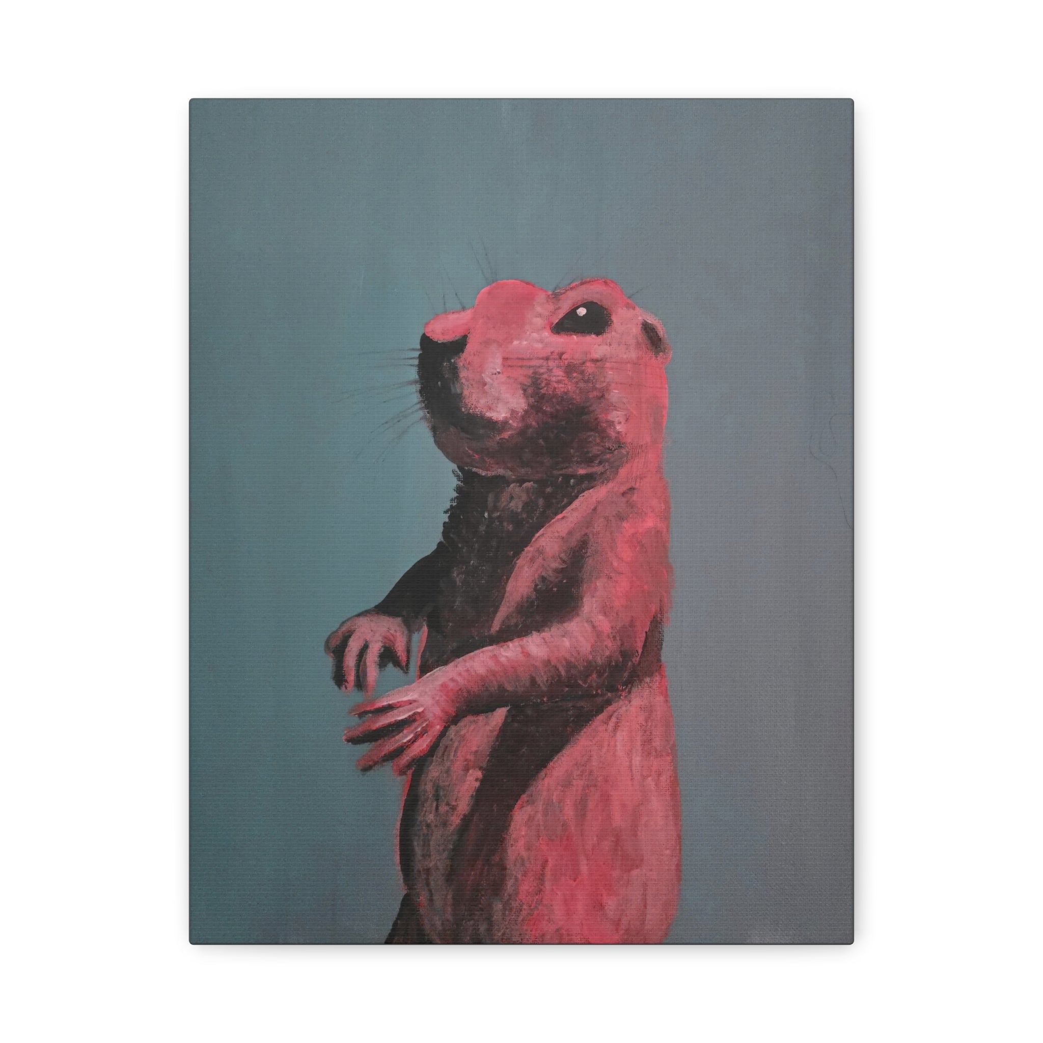 just for fun / Prairie Dog Portrait (Red) Canvas Print