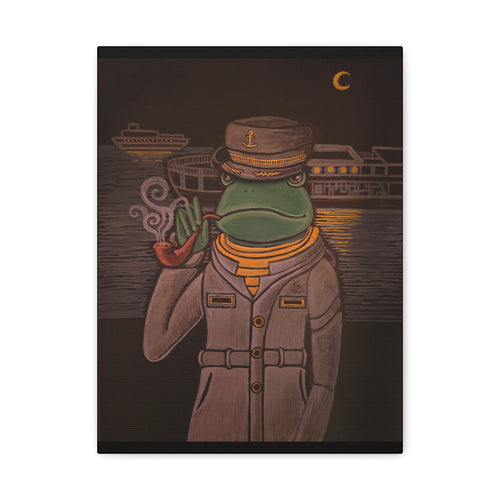 captain branscome / Frog Ship Captain Canvas Print