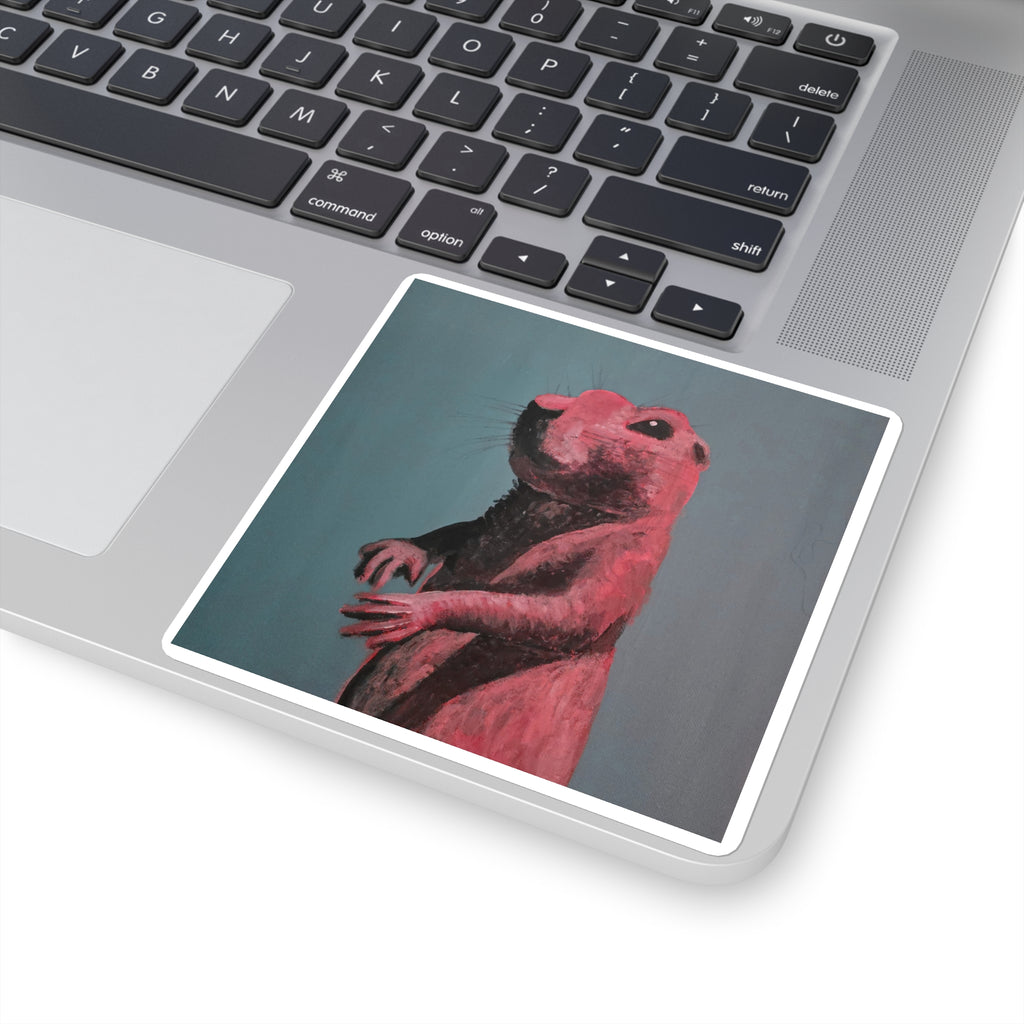 Prairie Dog Portrait Square Sticker