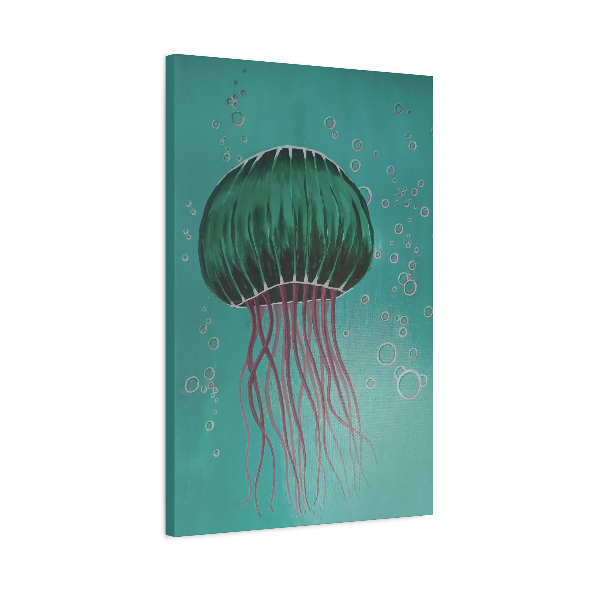 float / Jellyfish (Teal) Canvas Print