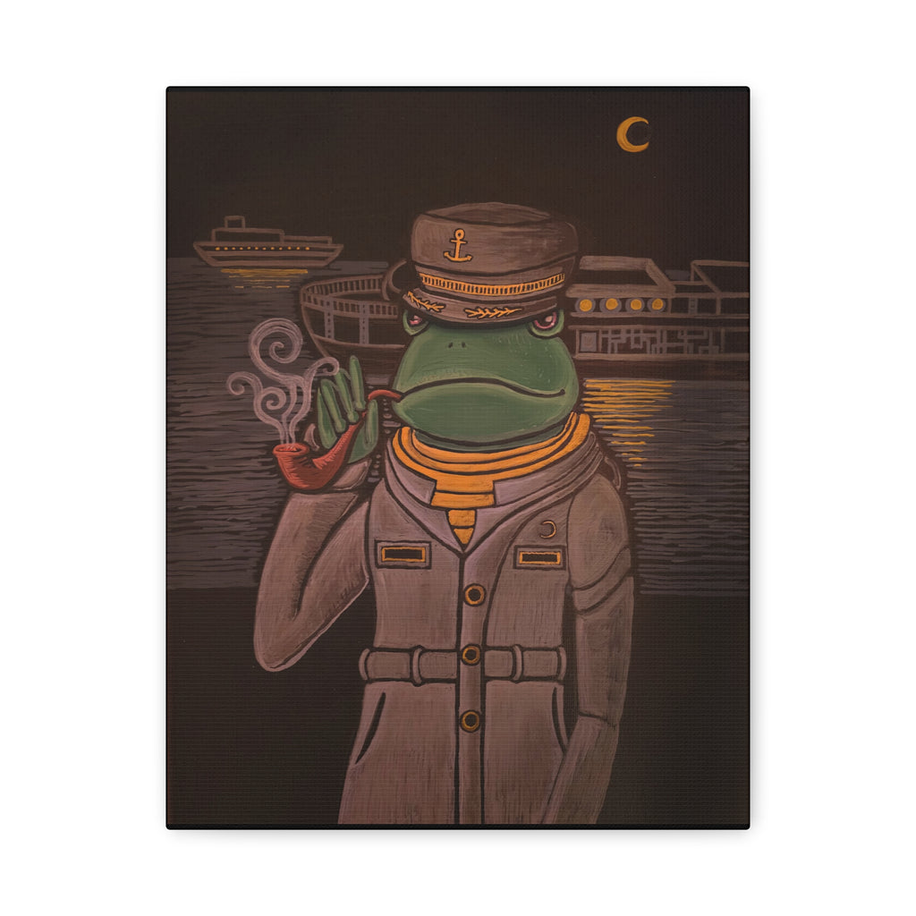captain branscome / Frog Ship Captain Canvas Print