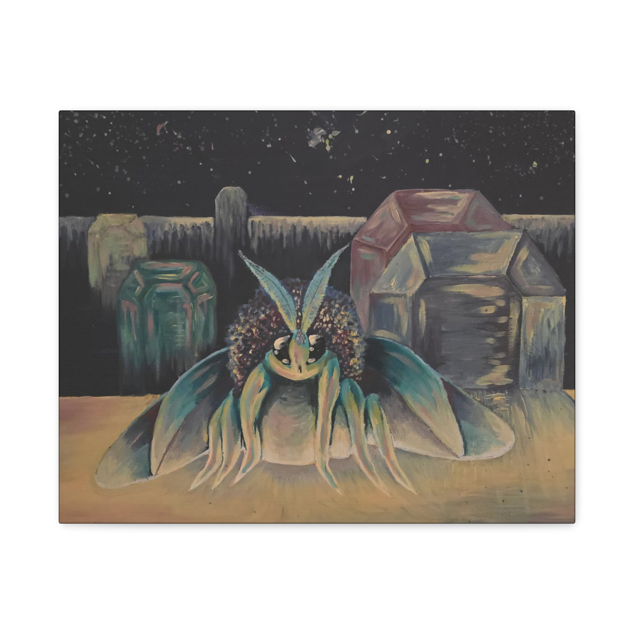 nightscape / Poodle Moth Nightscape Canvas Print