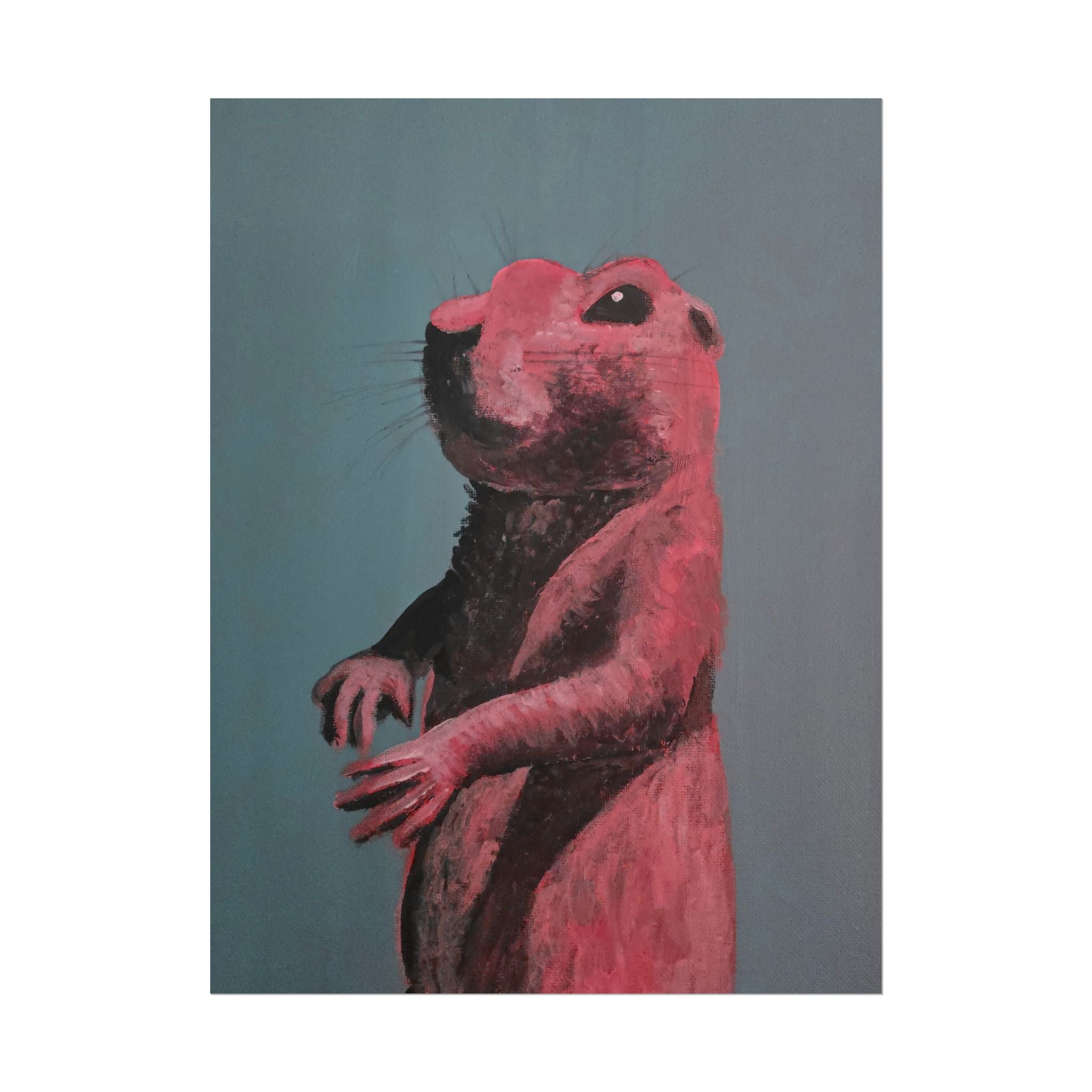 Prairie Dog Portrait Art Poster