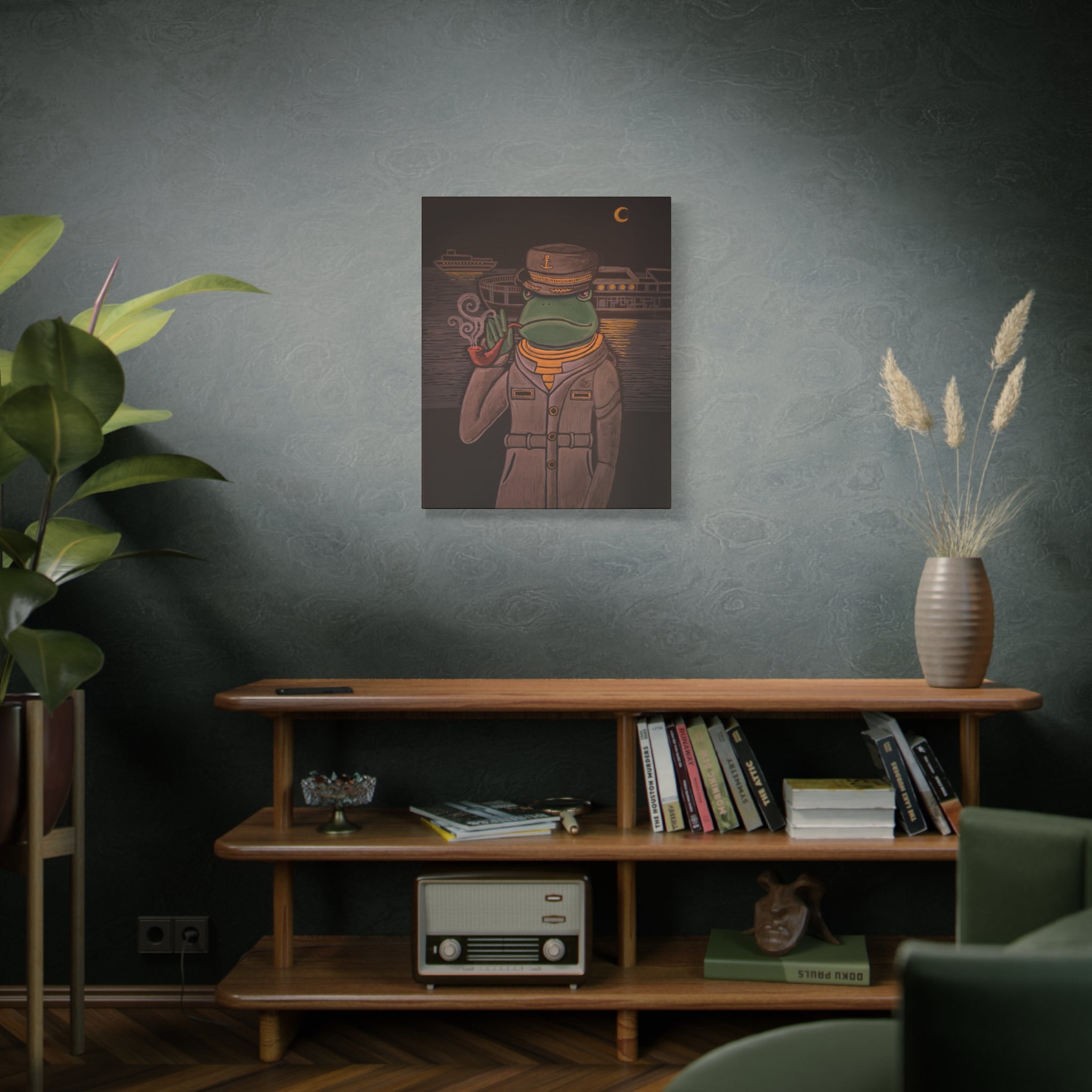 captain branscome / Frog Ship Captain Canvas Print