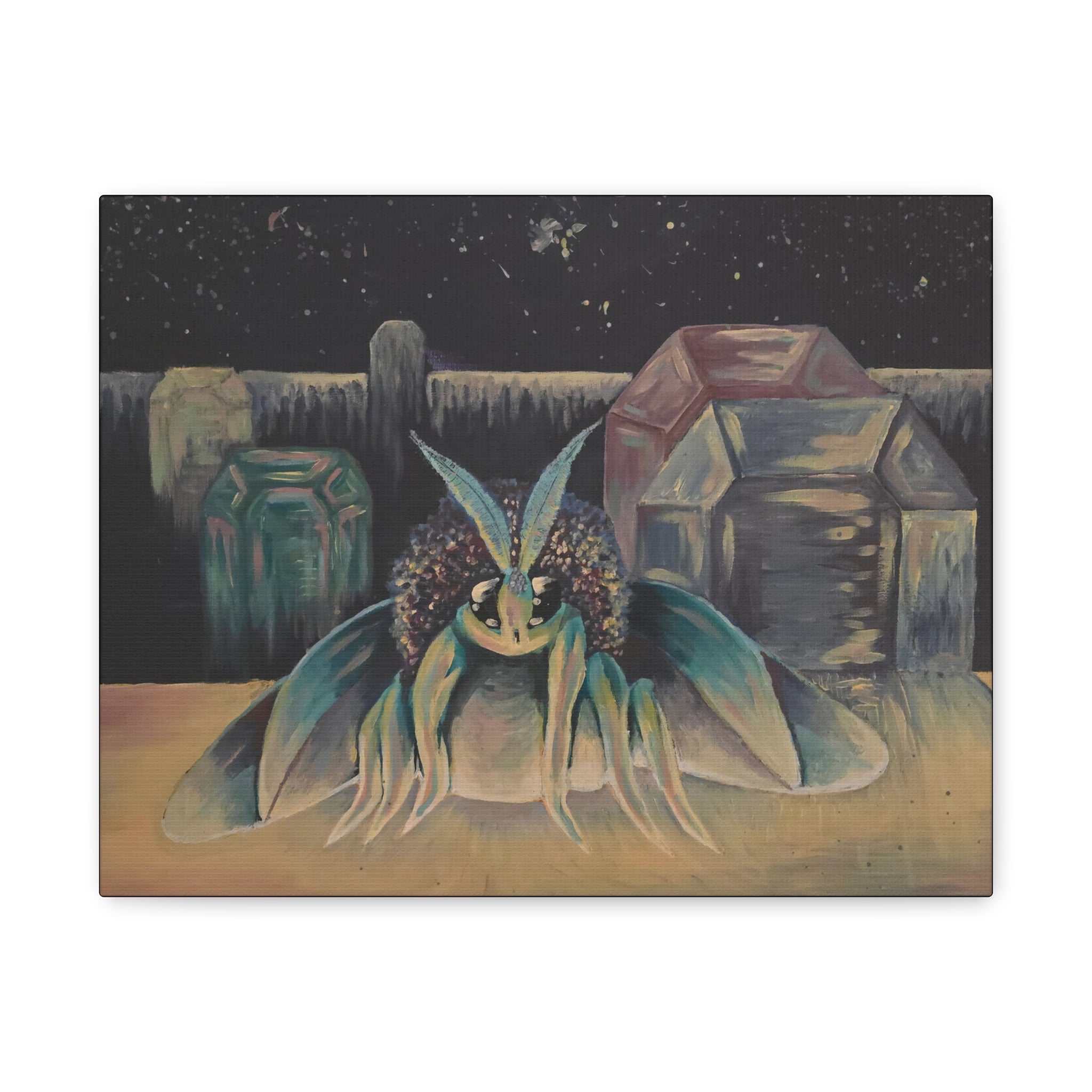 nightscape / Poodle Moth Nightscape Canvas Print