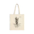Botanical Roots Tote Bag — Minimal Plant Illustration Cotton Canvas Tote