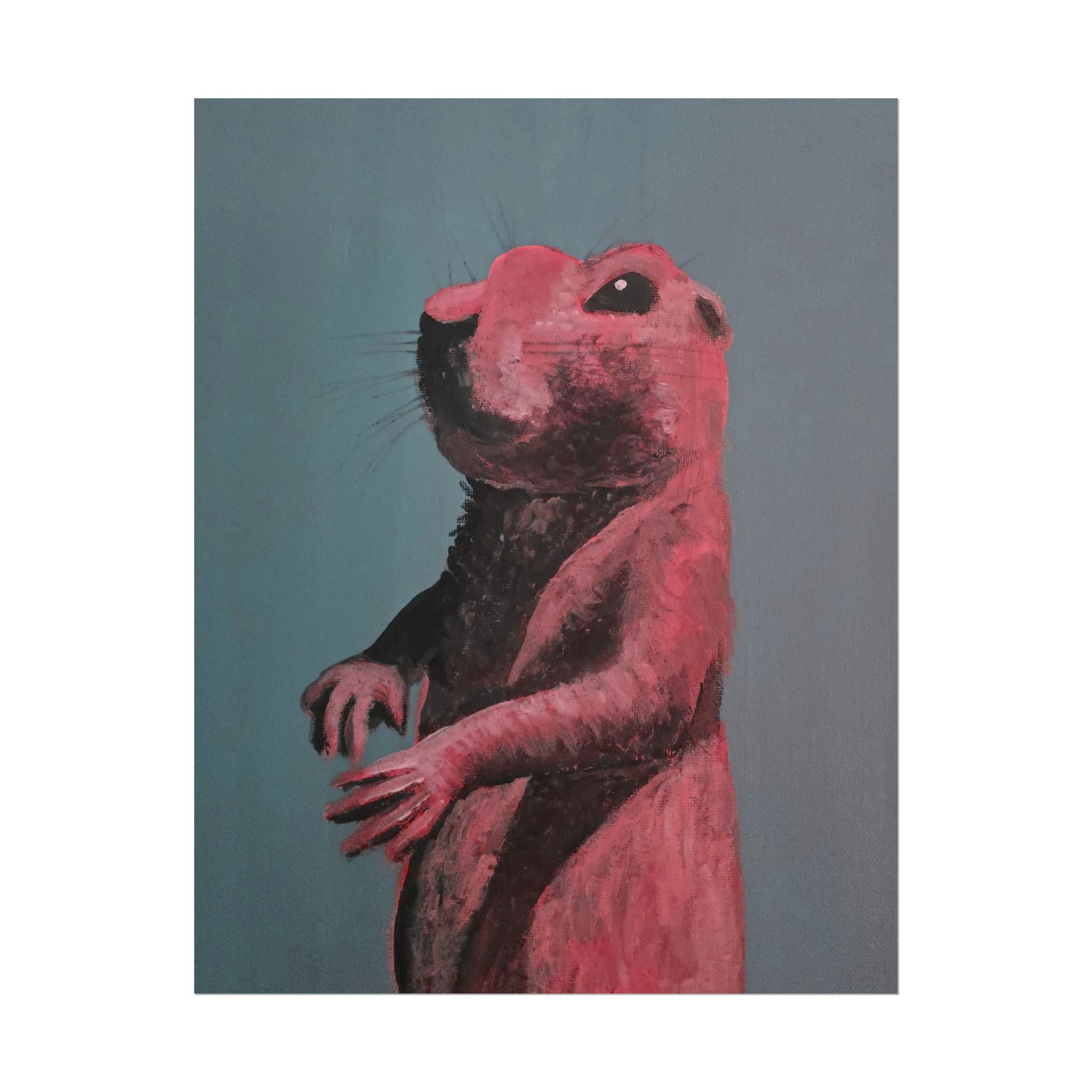 Prairie Dog Portrait Art Poster