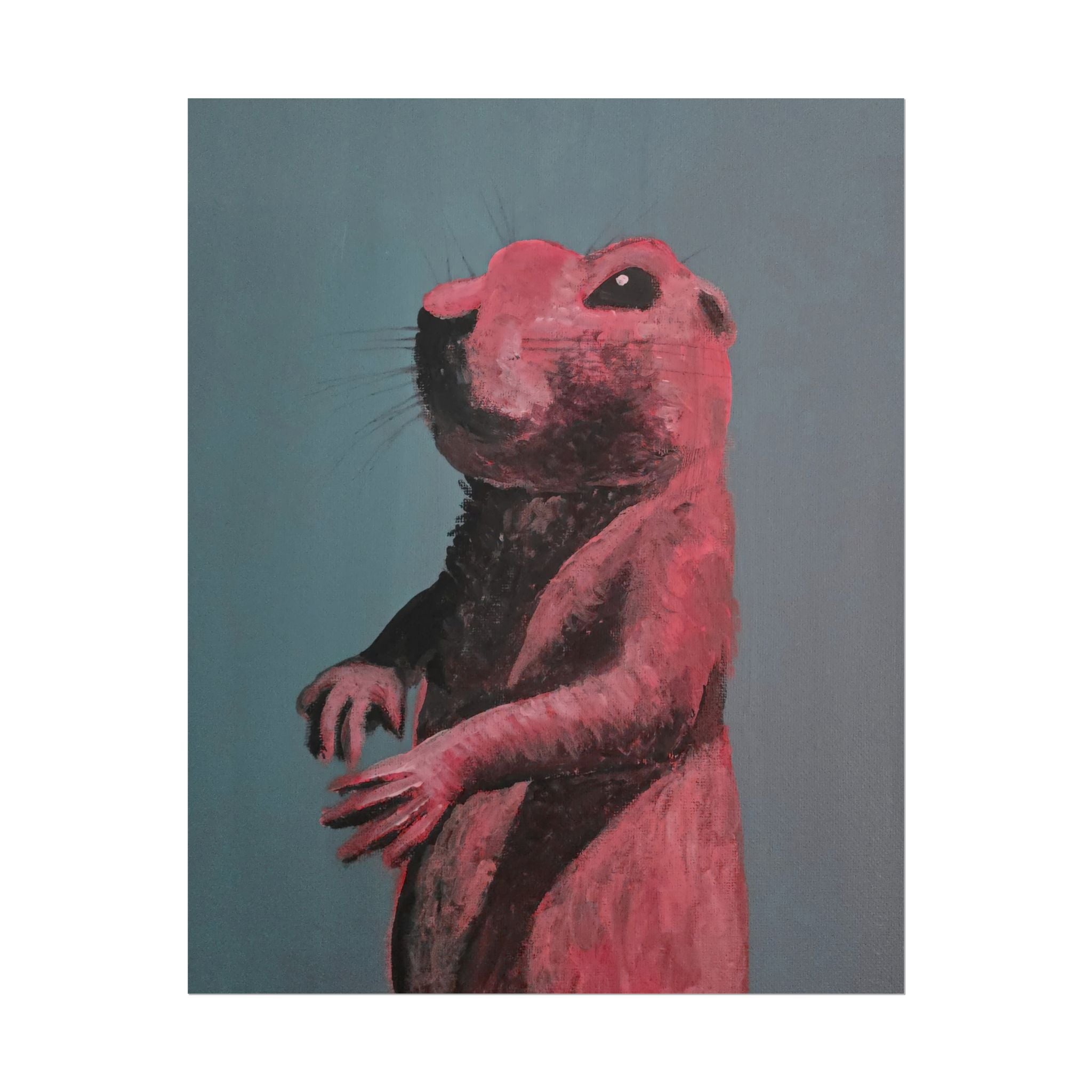 Prairie Dog Portrait Art Poster
