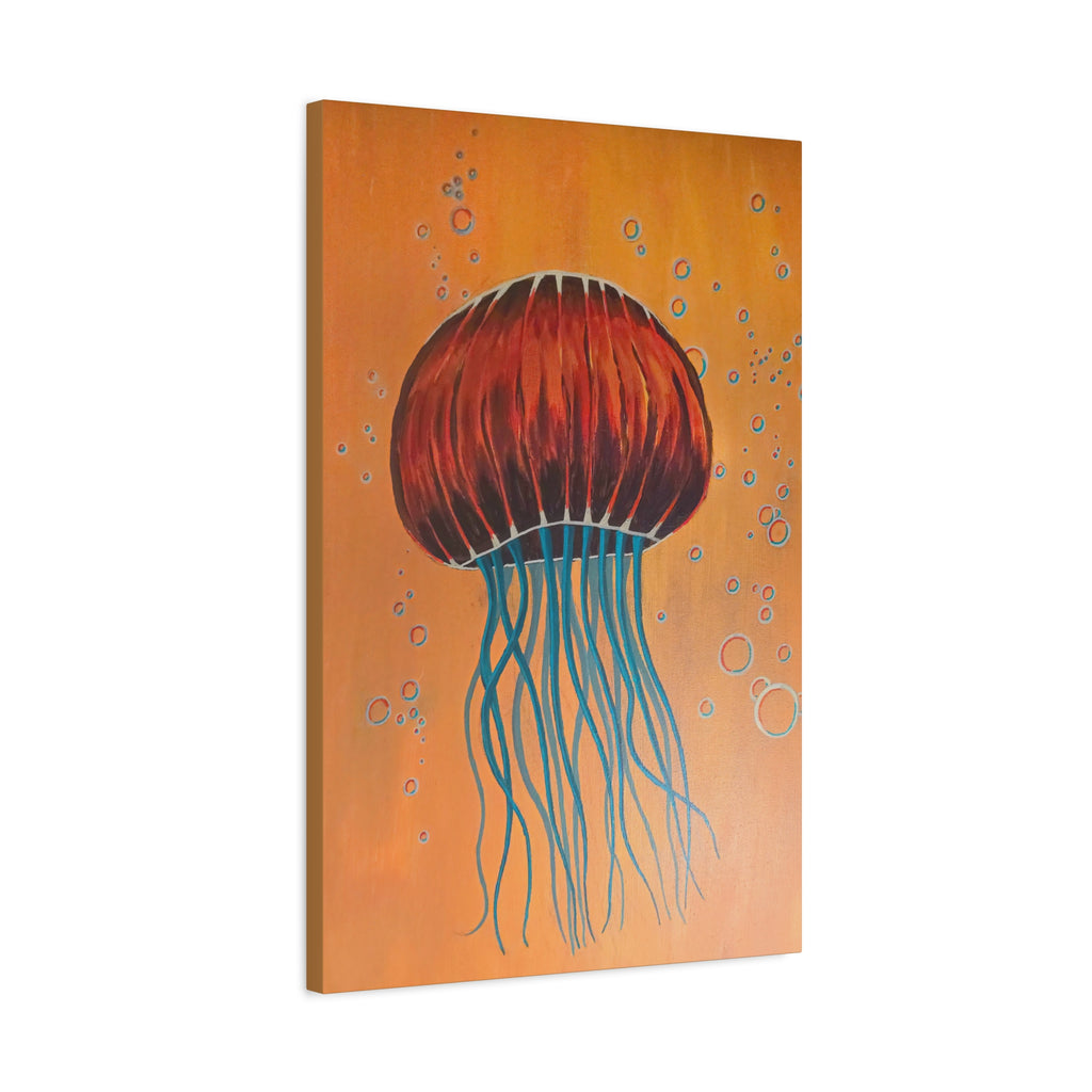 float / Jellyfish (Yellow) Canvas Print
