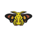 Poodle Moth Line Drawing Kiss-Cut Sticker — Whimsical Insect Kiss-Cut Vinyl Sticker for Laptops & Journals