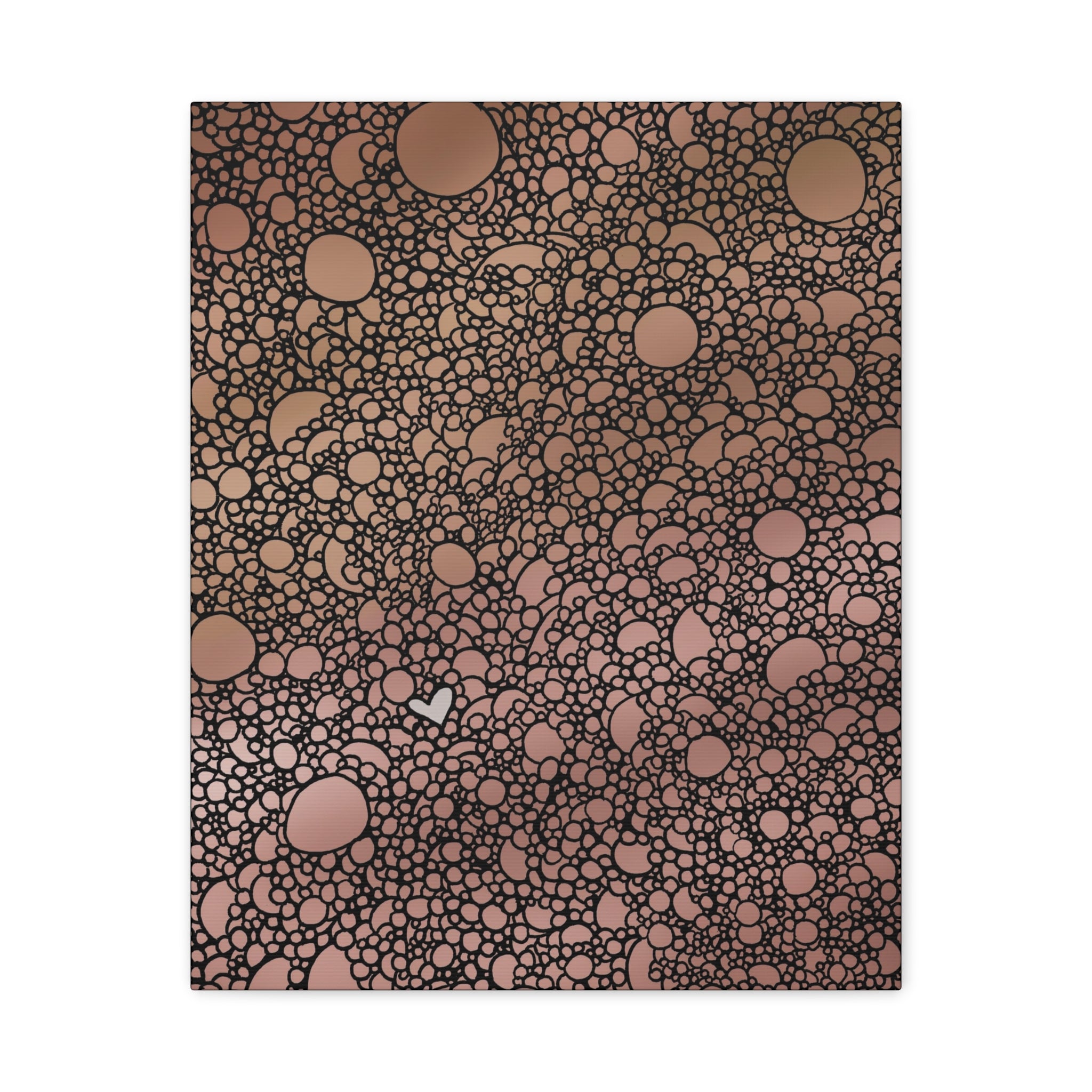 bubbles / Abstract Brown Bubbles Canvas Print