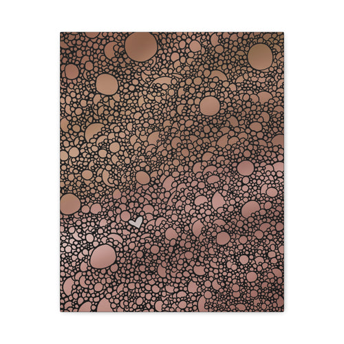 bubbles / Abstract Brown Bubbles Canvas Print