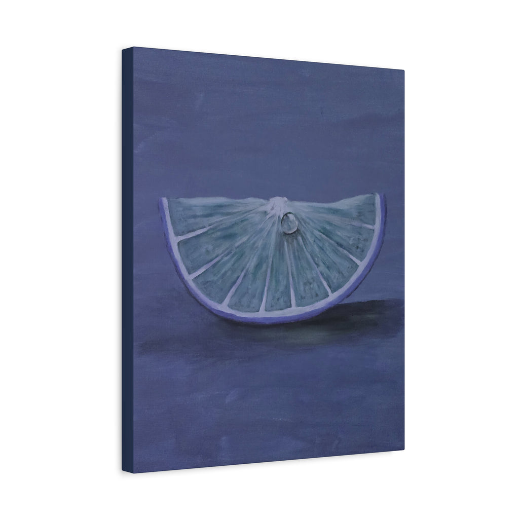 indigo / Blue Citrus Slice Canvas Print