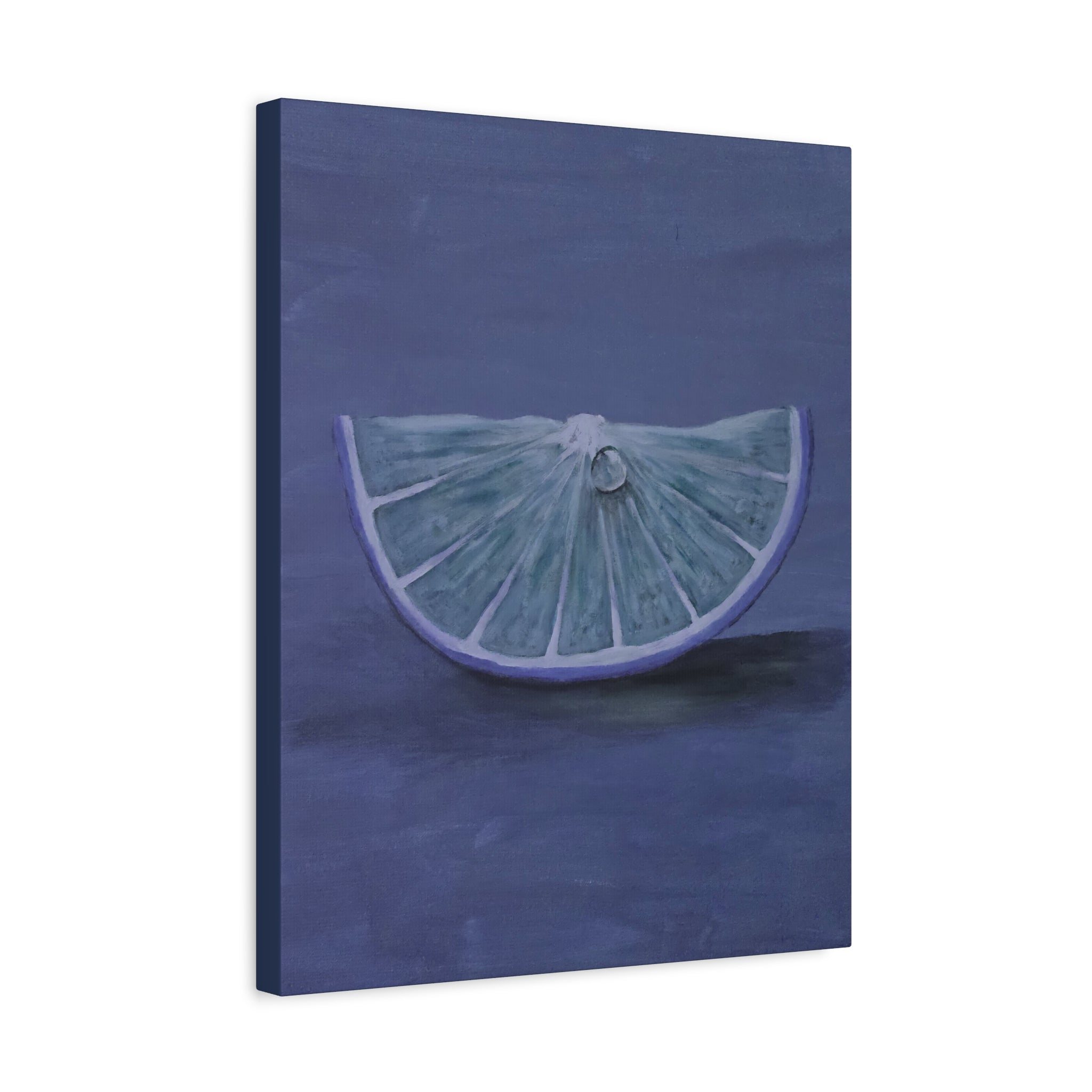 indigo / Blue Citrus Slice Canvas Print