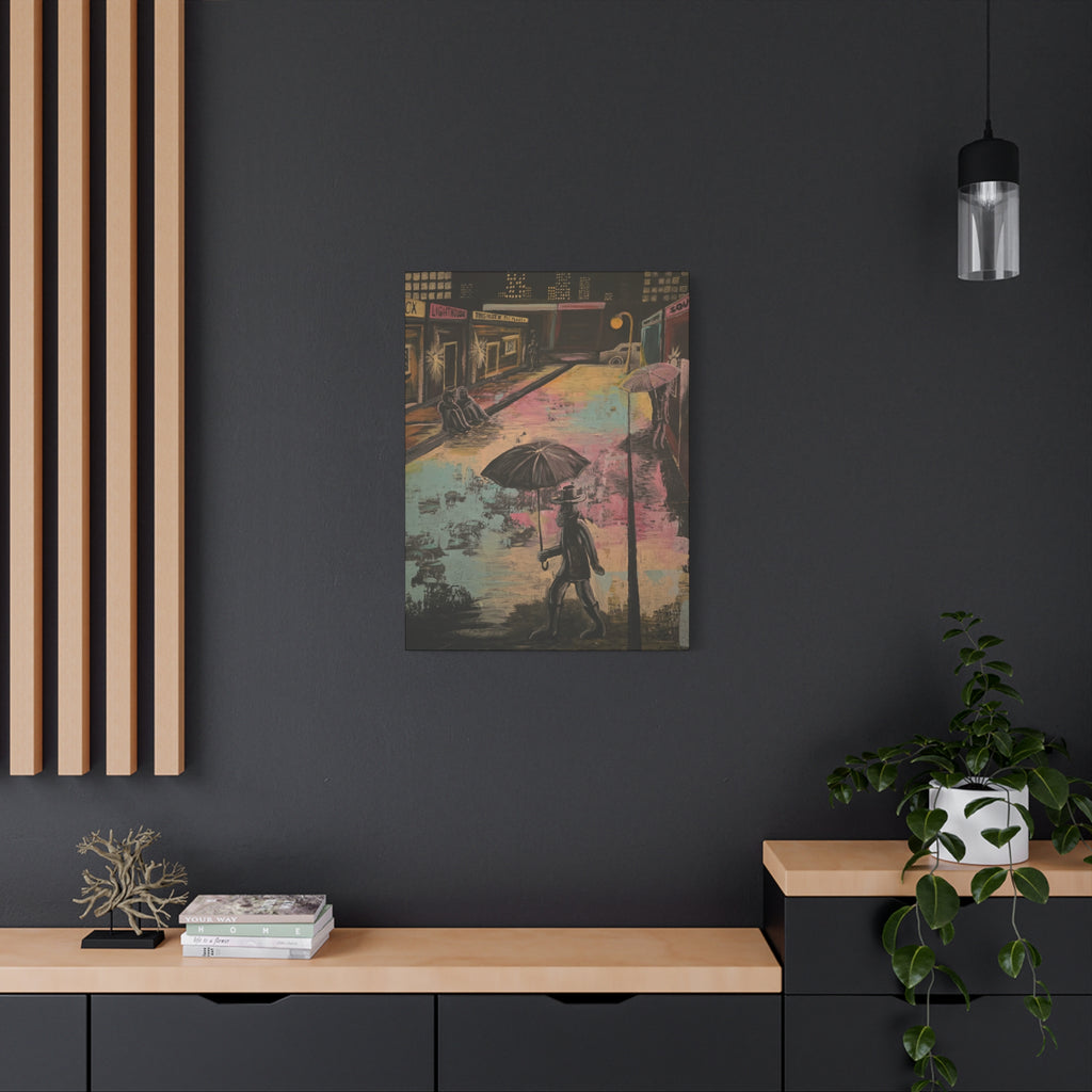 i'm going to see neon lights / Neon Cityscape Canvas Print