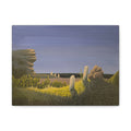 a day at the beach ── Beach Landscape with Ghost Family Canvas Print