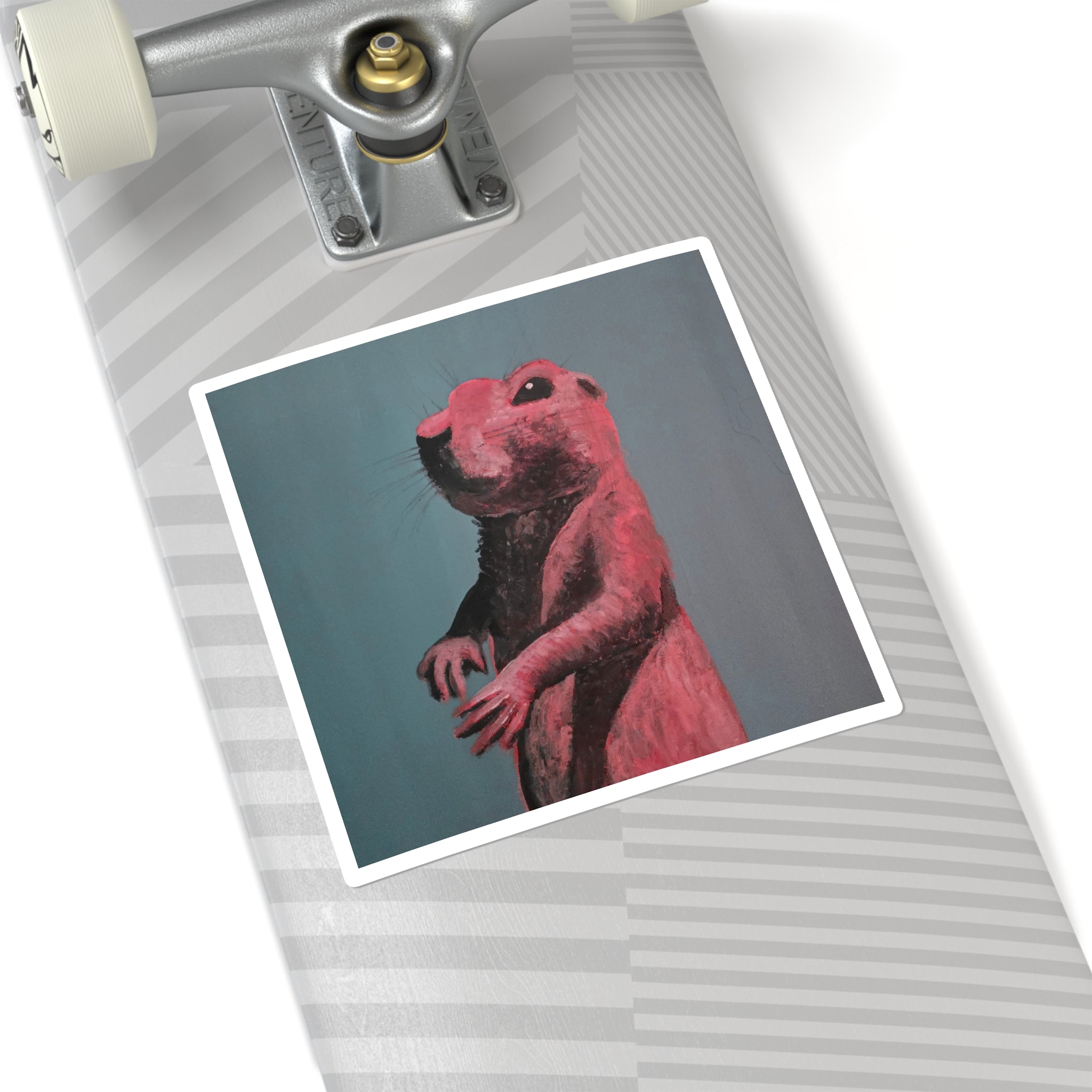 Prairie Dog Portrait Square Sticker