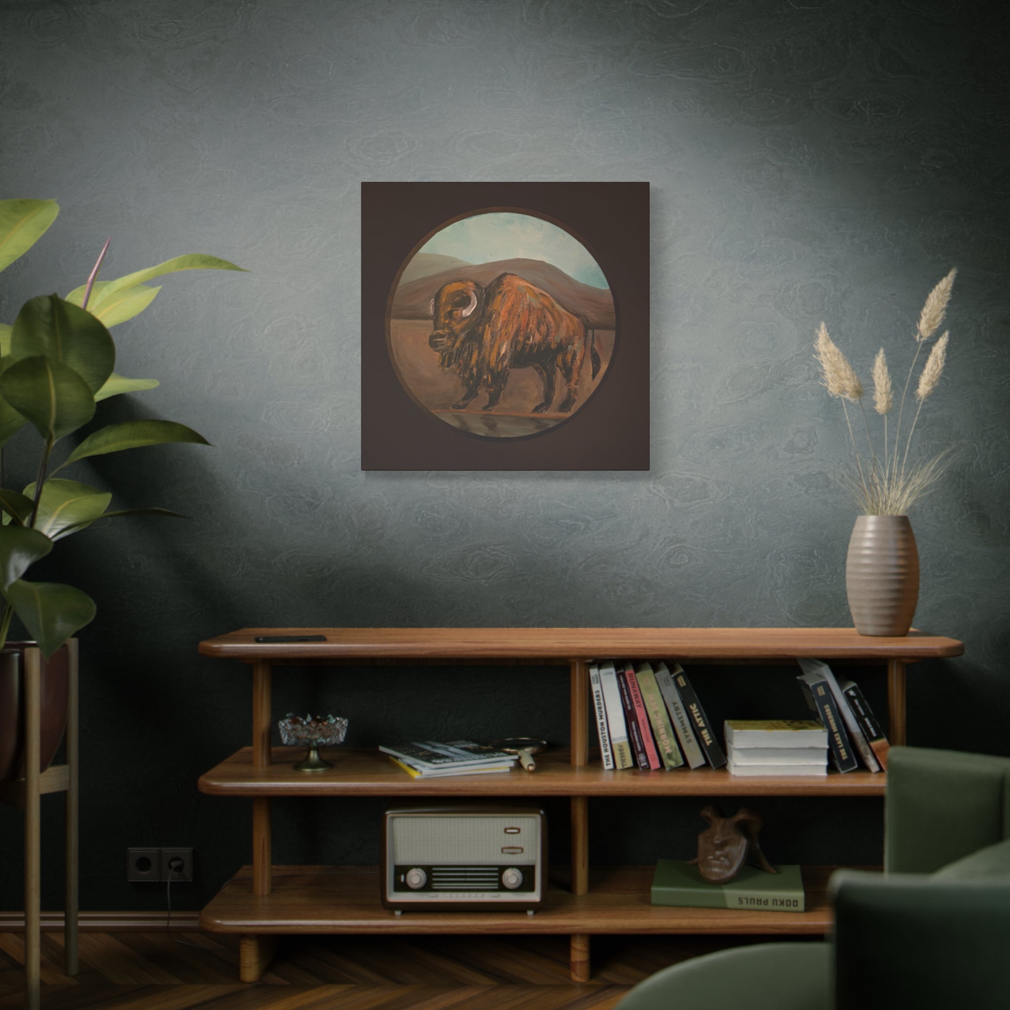on the range / Buffalo Canvas Print