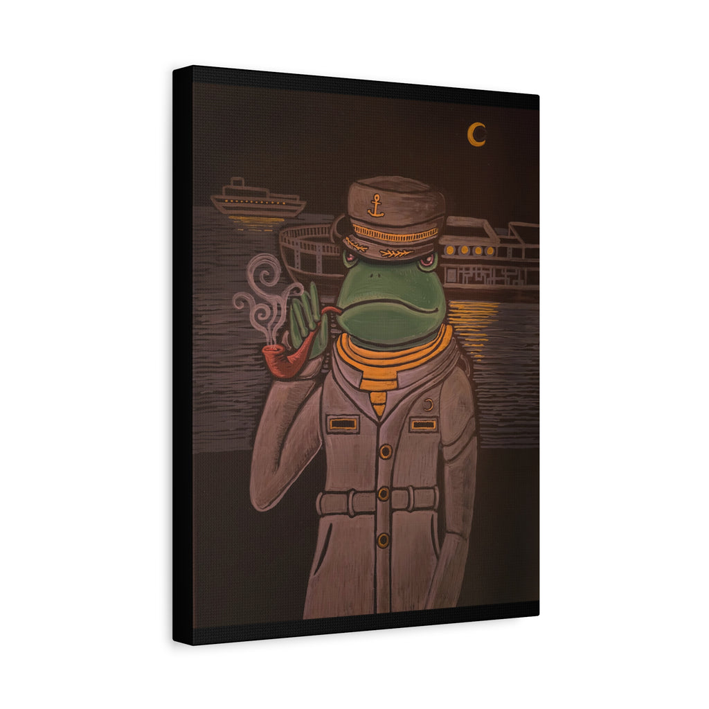 captain branscome / Frog Ship Captain Canvas Print