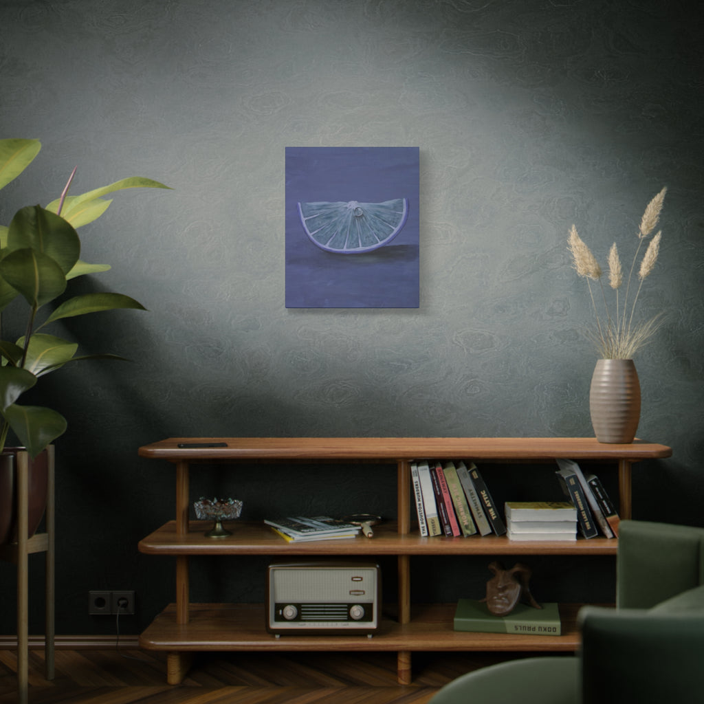 indigo / Blue Citrus Slice Canvas Print