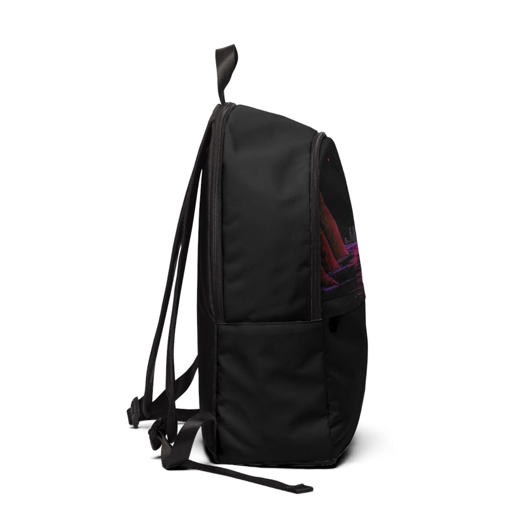 Retro Neon Coastal Cityscape Backpack I