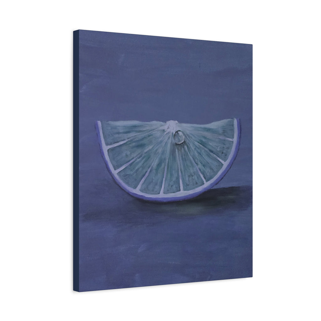 indigo / Blue Citrus Slice Canvas Print