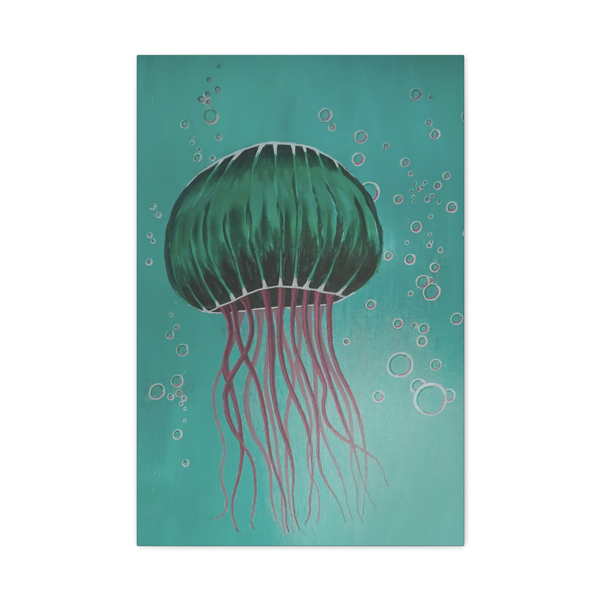 float / Jellyfish (Teal) Canvas Print