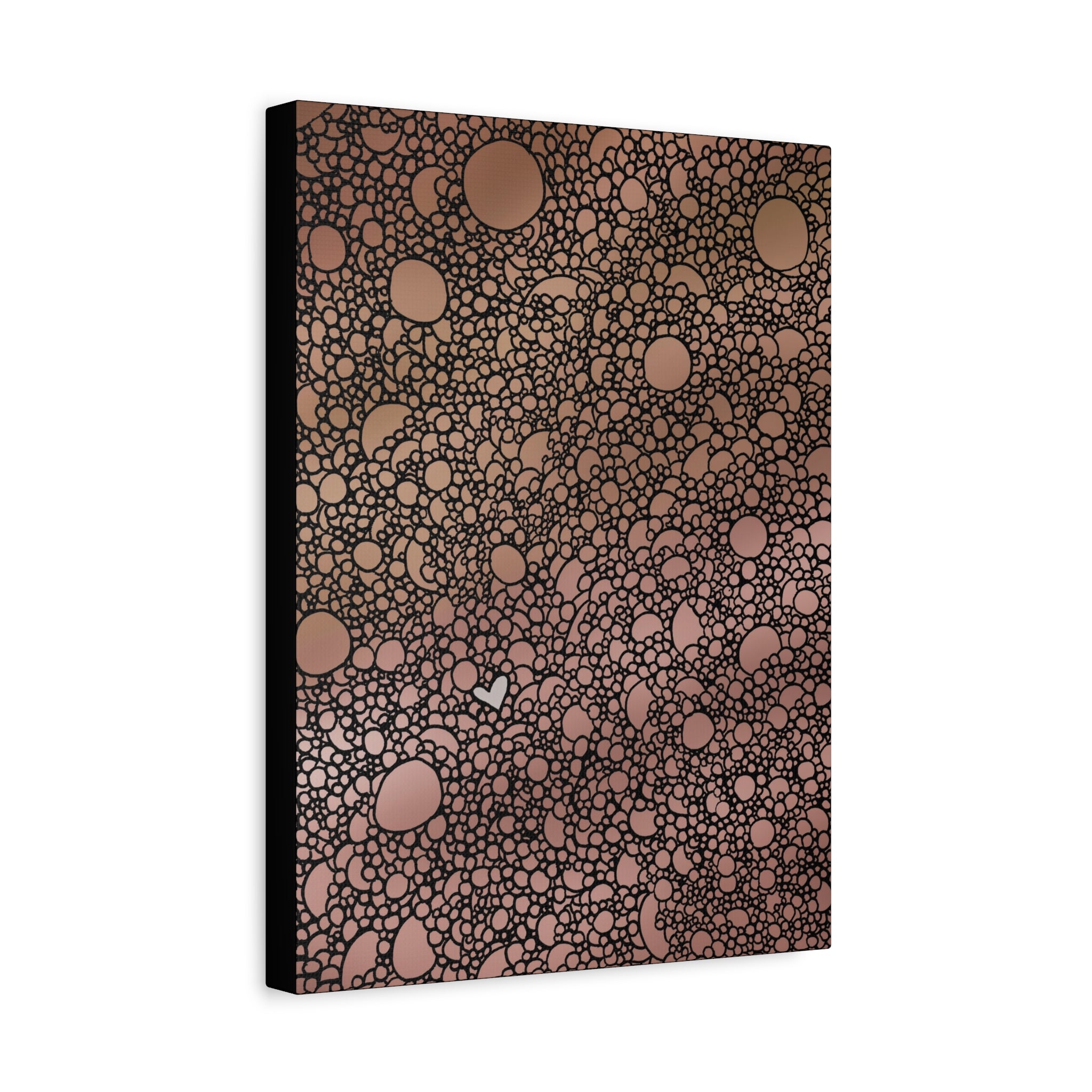bubbles / Abstract Brown Bubbles Canvas Print