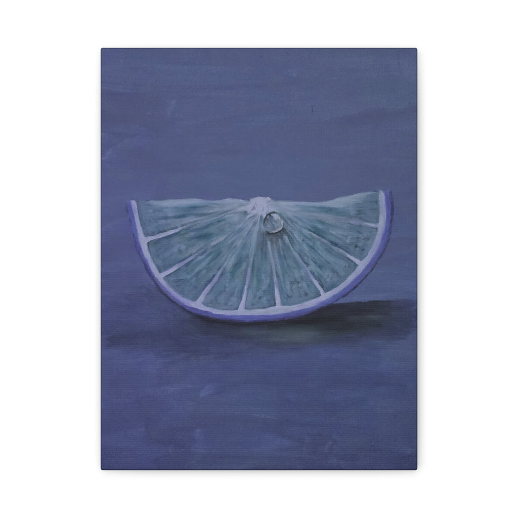 indigo / Blue Citrus Slice Canvas Print