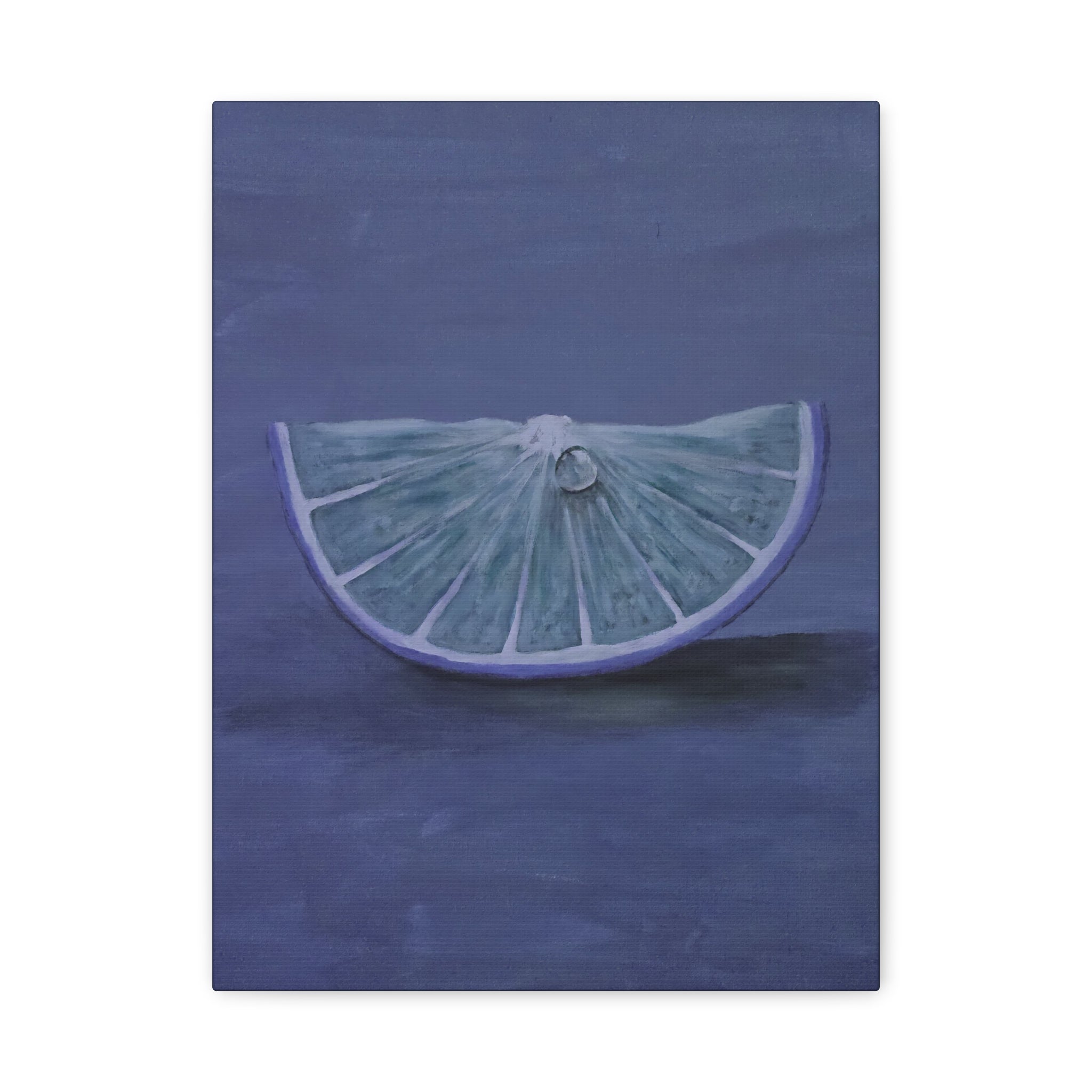 indigo / Blue Citrus Slice Canvas Print