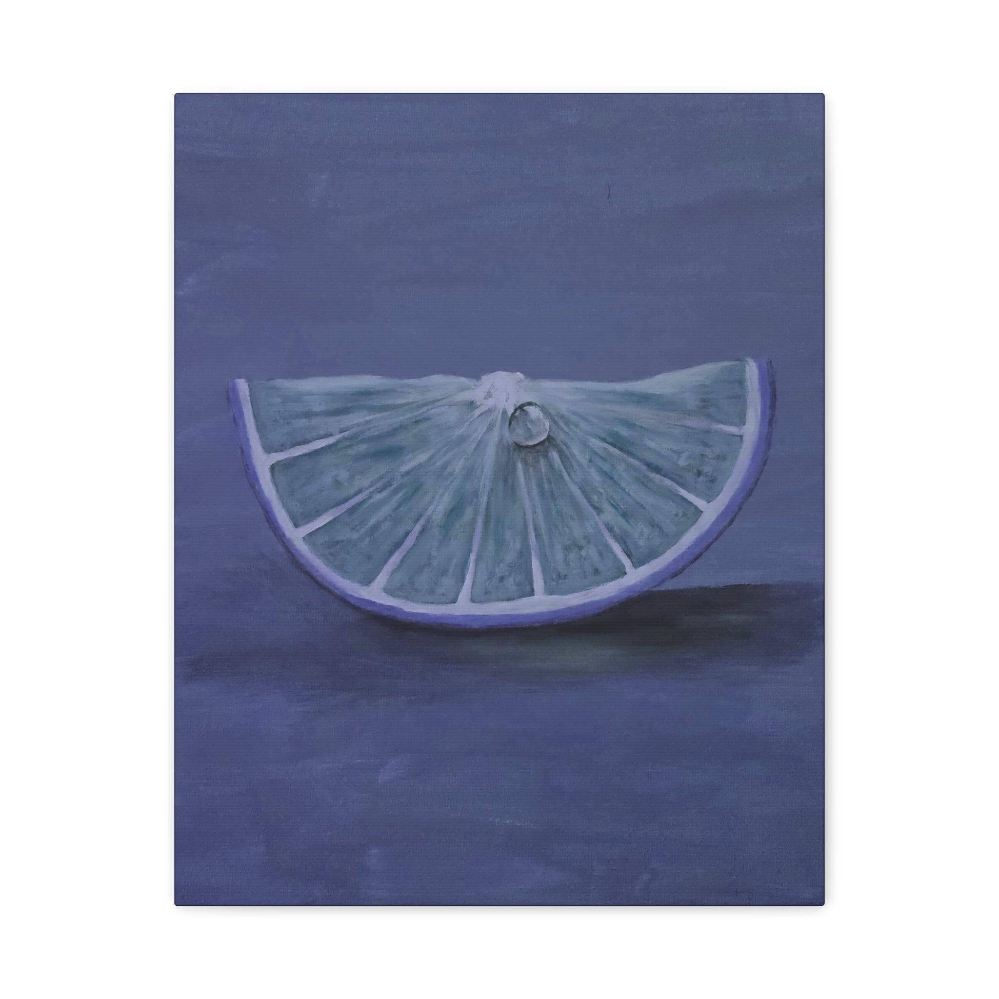 indigo / Blue Citrus Slice Canvas Print