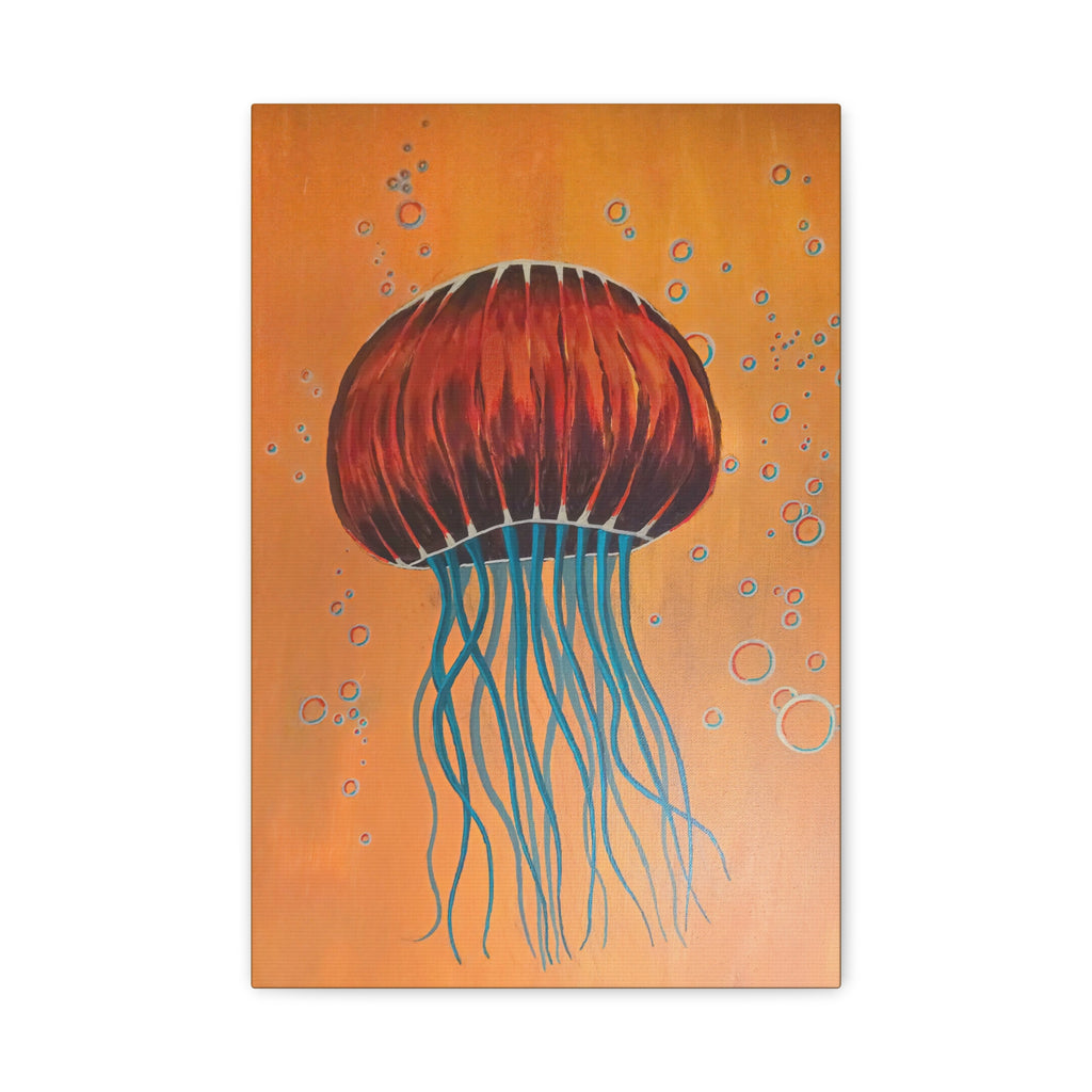 float / Jellyfish (Yellow) Canvas Print