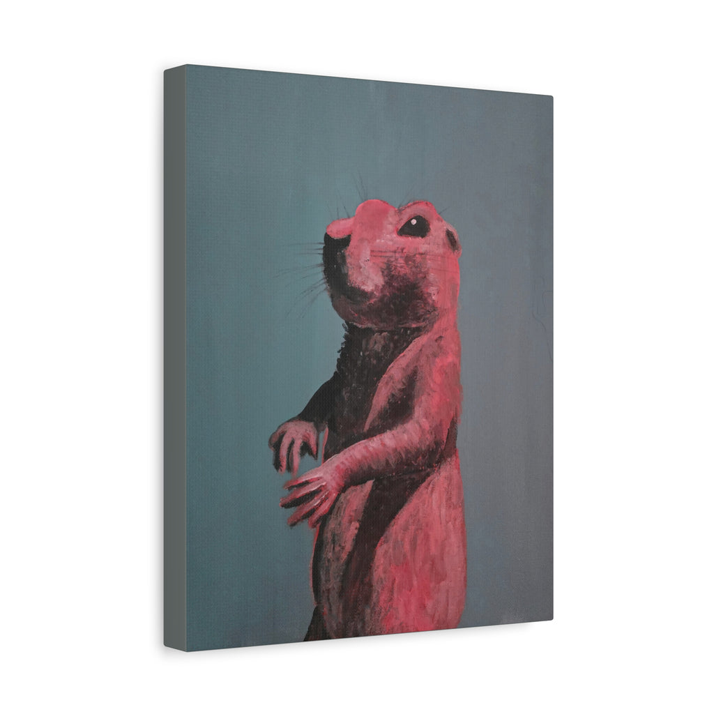 just for fun / Prairie Dog Portrait (Red) Canvas Print