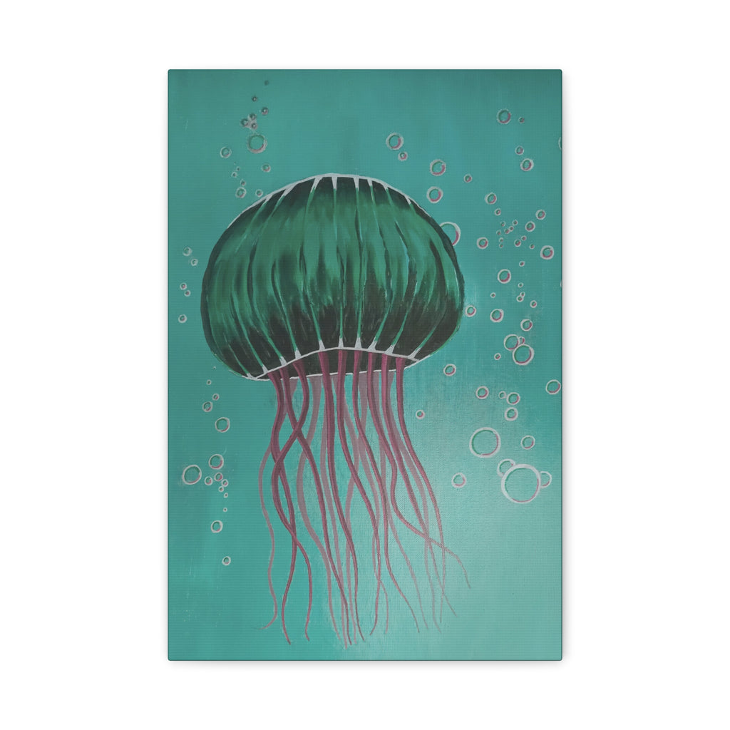 float / Jellyfish (Teal) Canvas Print