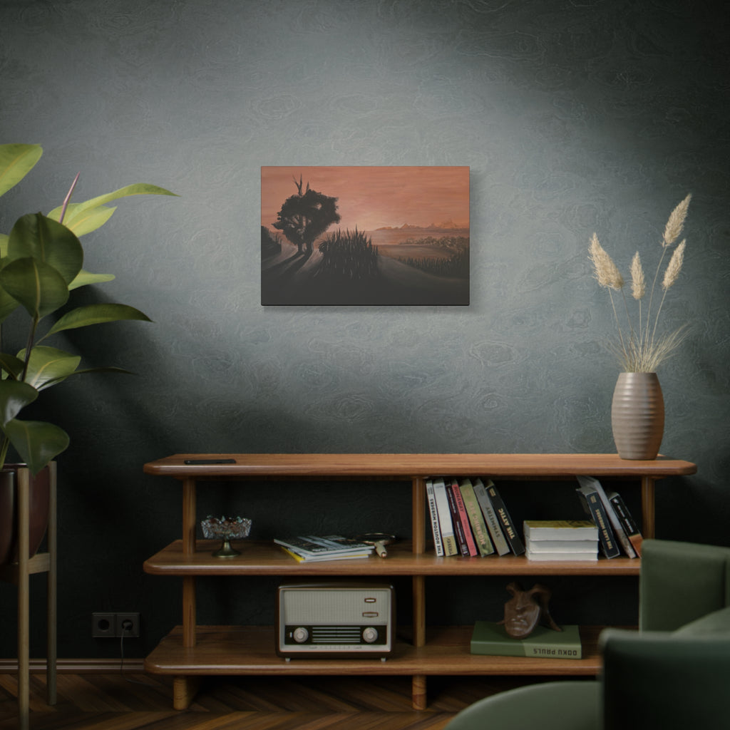 sunscape / Sunset Silhouette Landscape Canvas Print