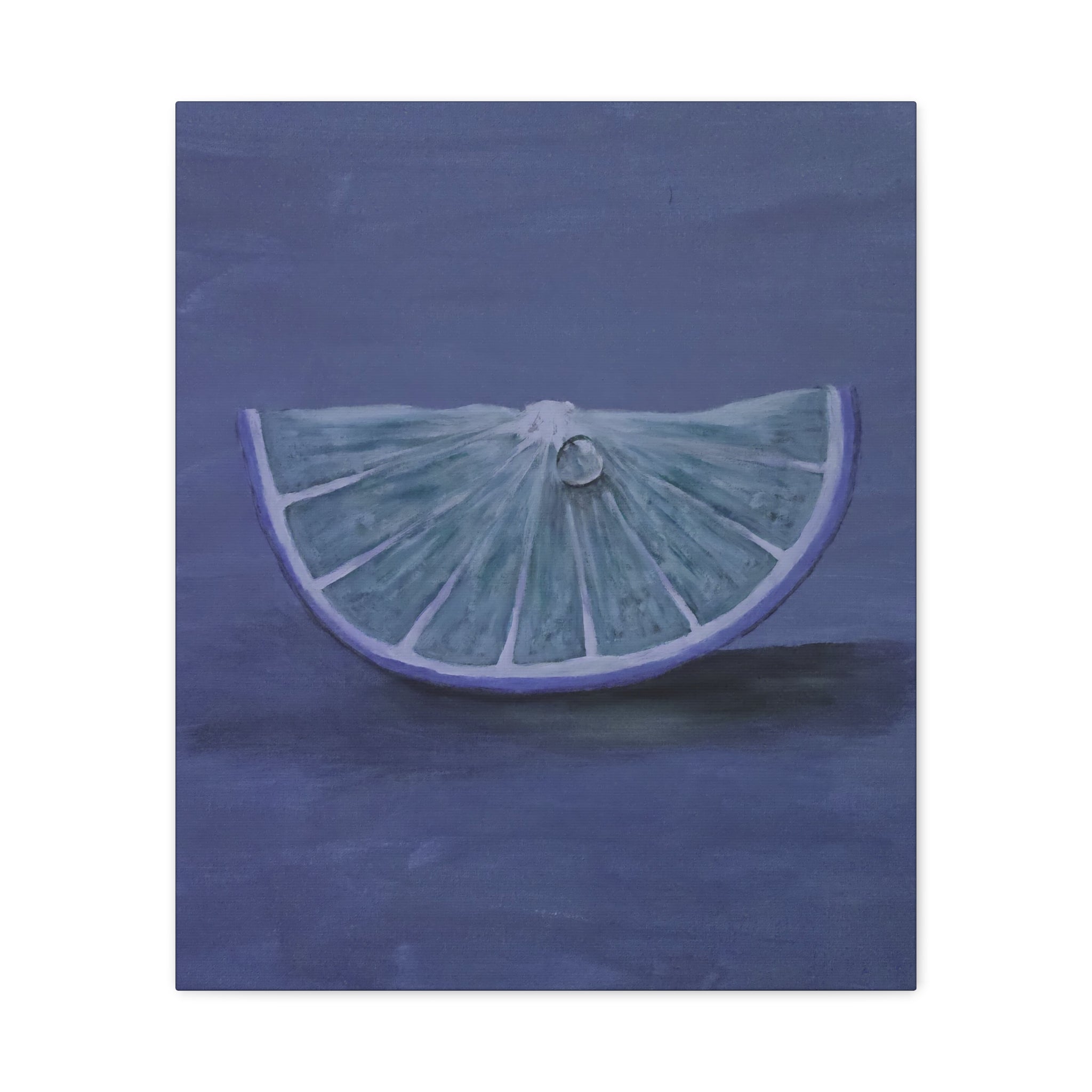 indigo / Blue Citrus Slice Canvas Print